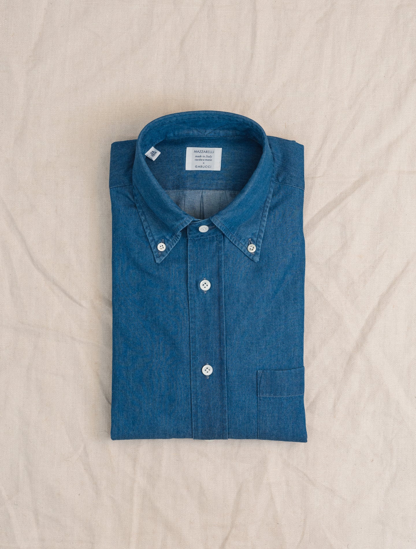 Denim IVY Fit Shirt Dark Mazzarelli Shirts 38