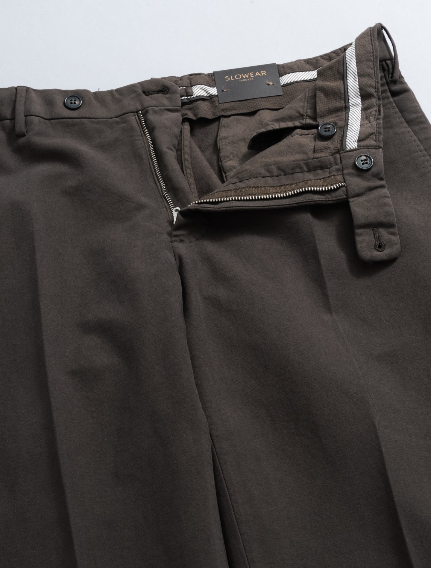 Doeskin Regular Fit Trousers Brown Incotex Trousers 46