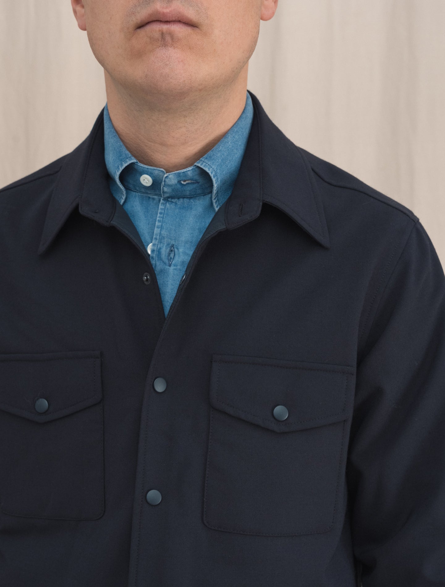 Doppia Thermore Overshirt Navy | Gabucci