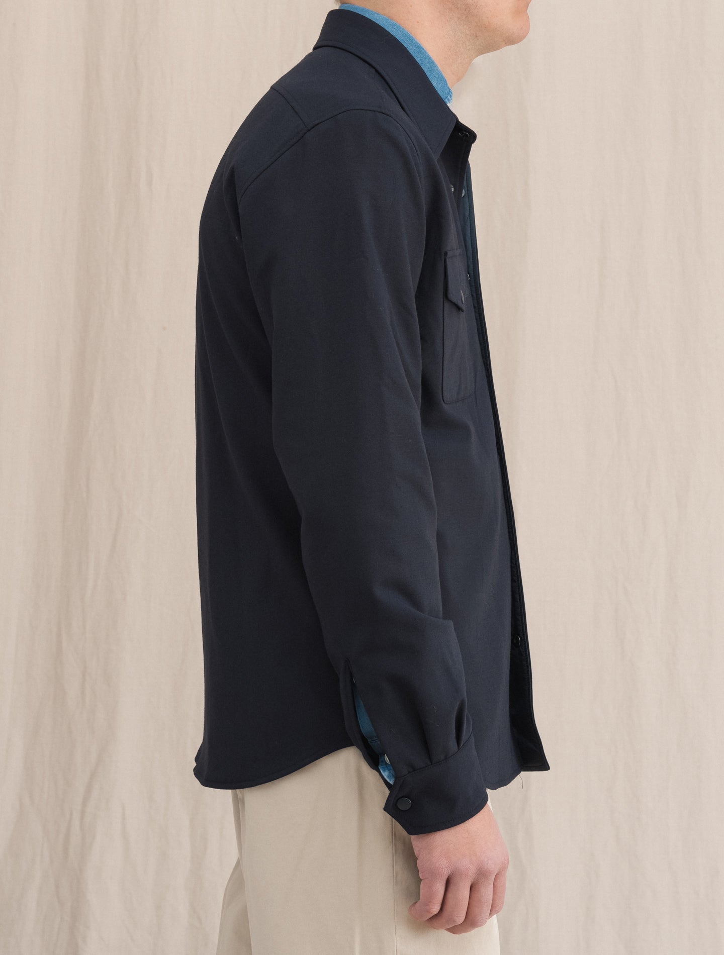 Doppia Thermore Overshirt Navy | Gabucci