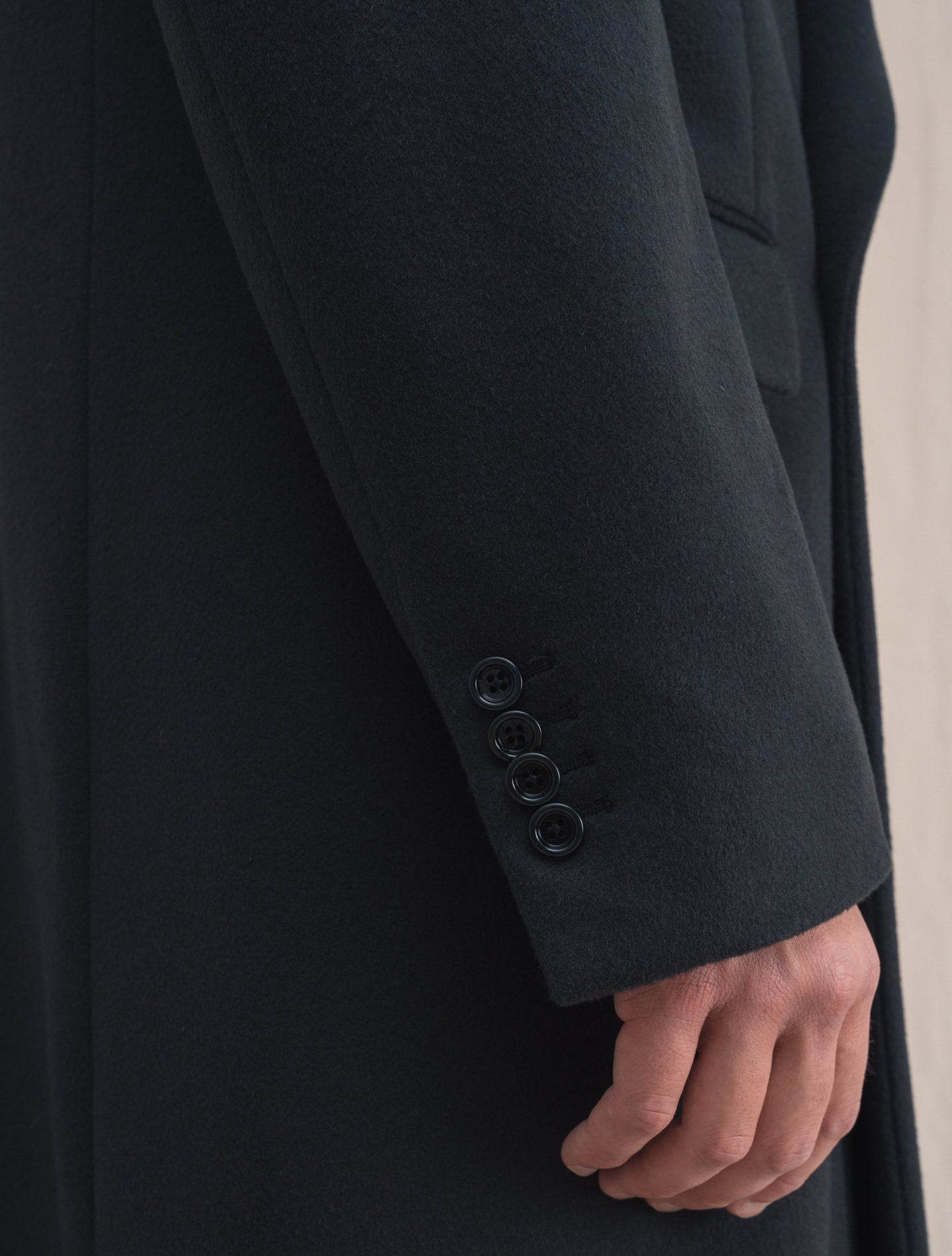 Double Breasted Cashmere Coat Navy | Gabucci