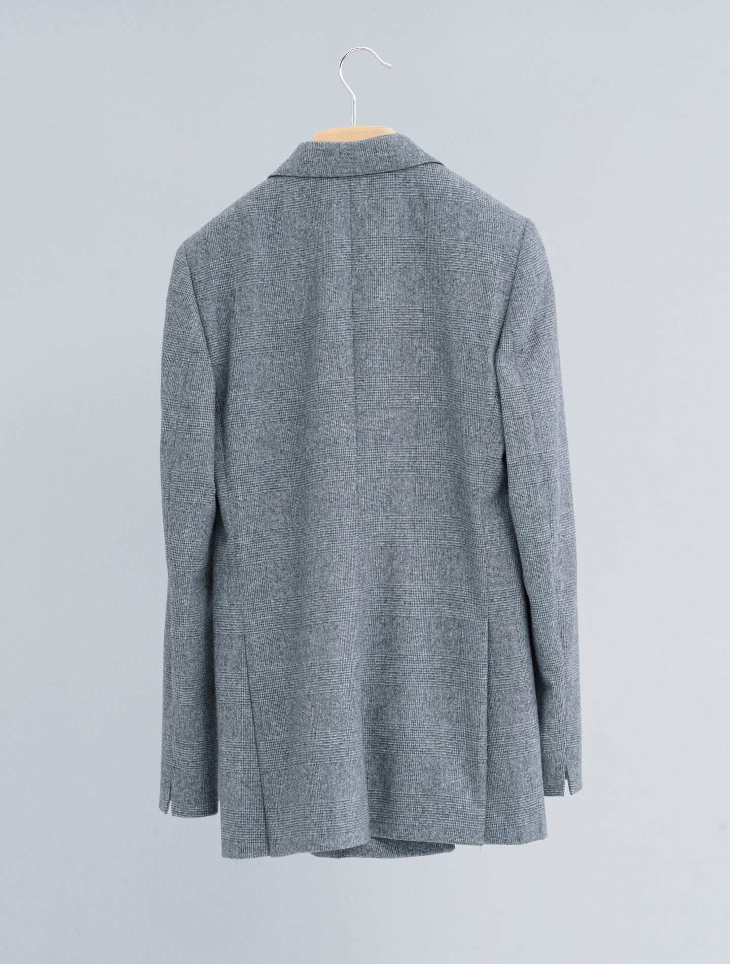 Double Breasted Glencheck Wool Cashmere Jacket Grey Lardini Jackets IT 40