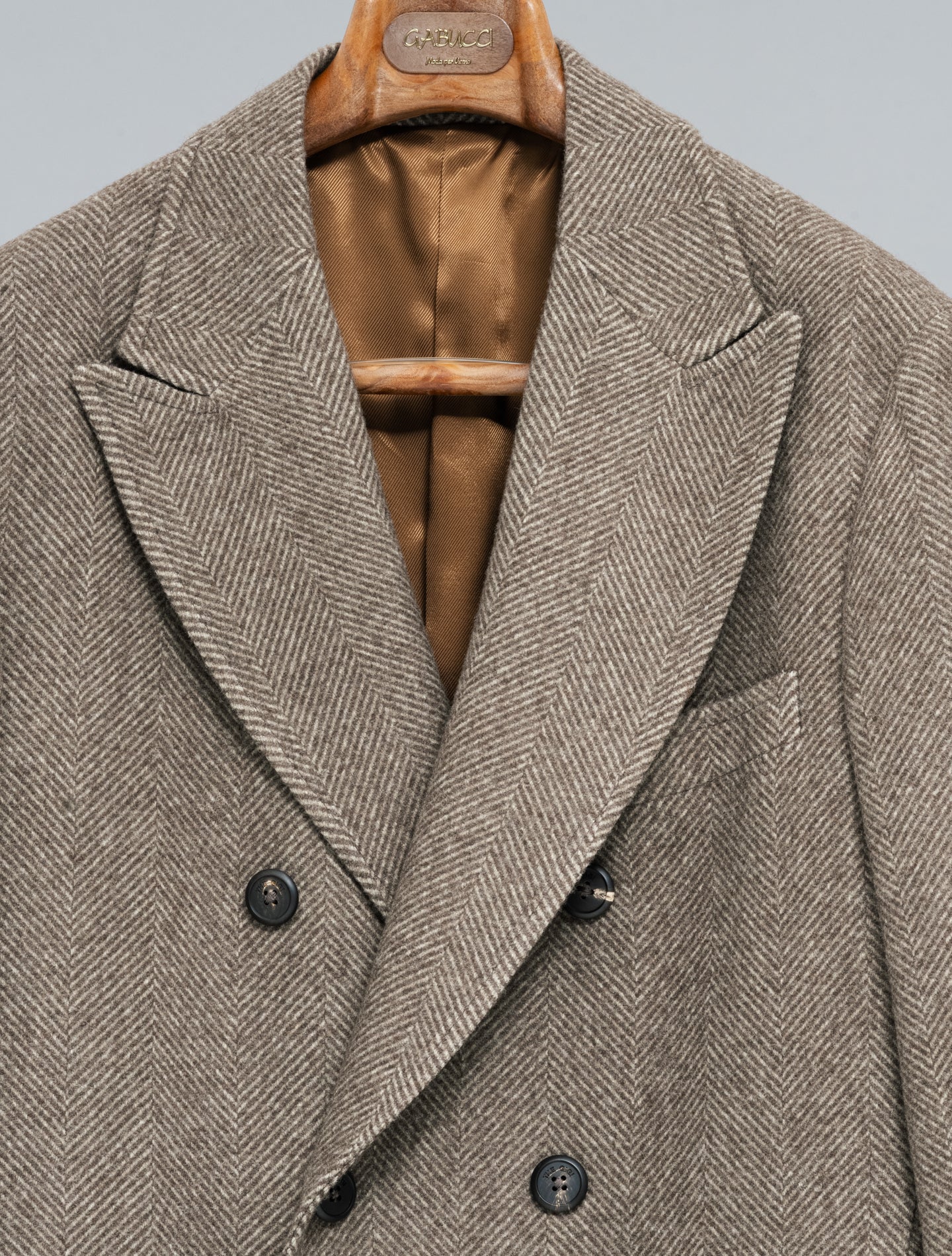 Double Breasted Yak Coat Brown Gigi Outerwear 48