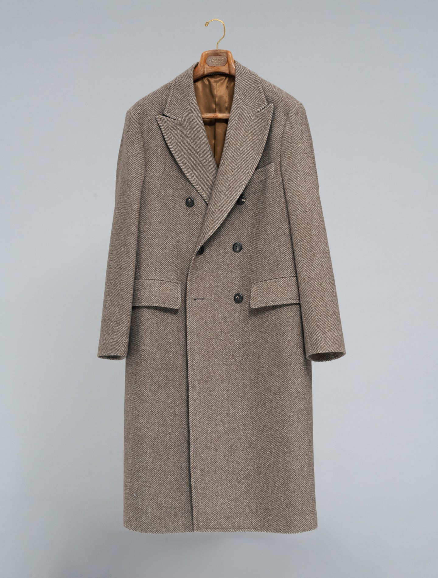 Double Breasted Yak Coat Brown Gigi Outerwear 48