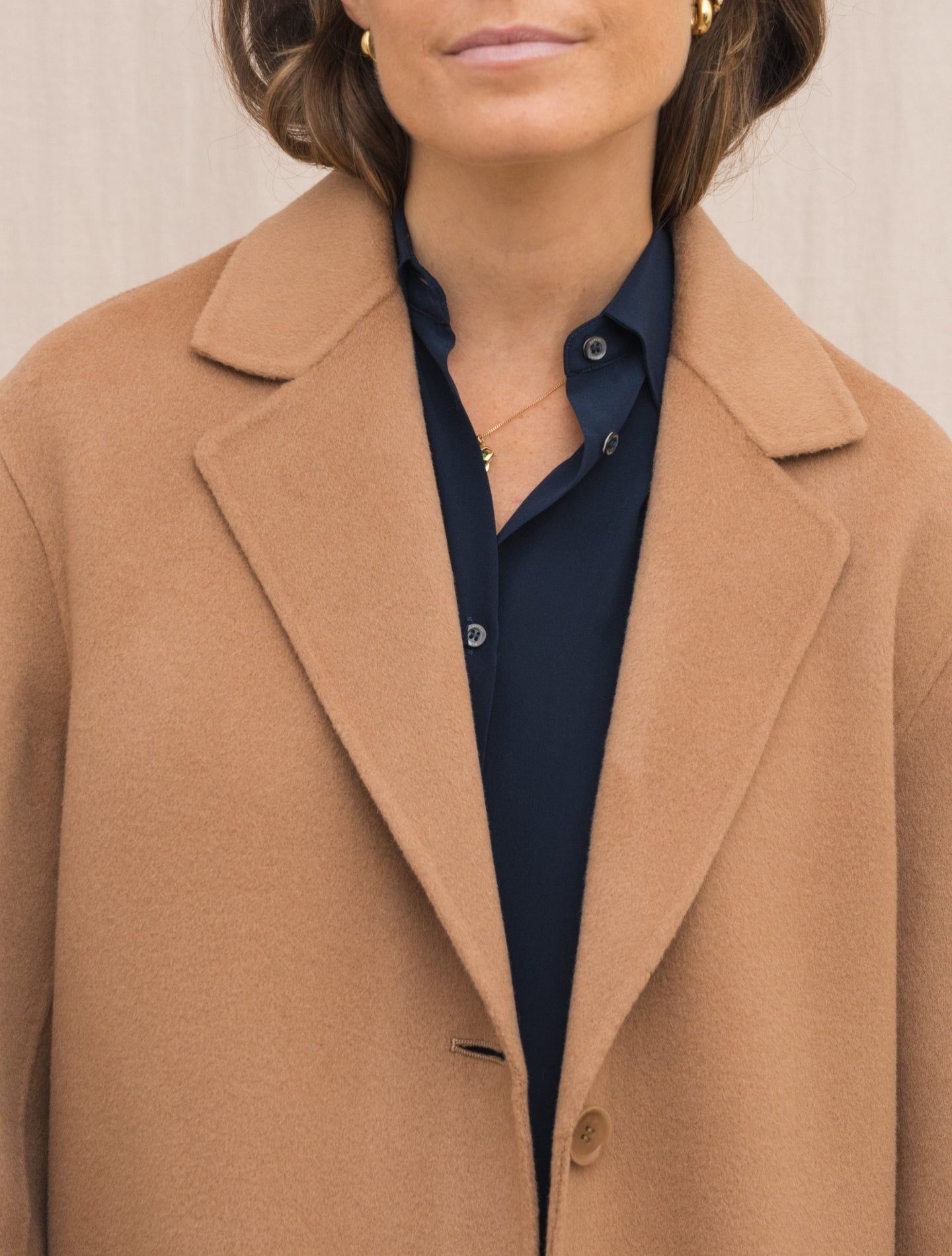 Double Wool Coat Camel Aspesi Outerwear Gabucci