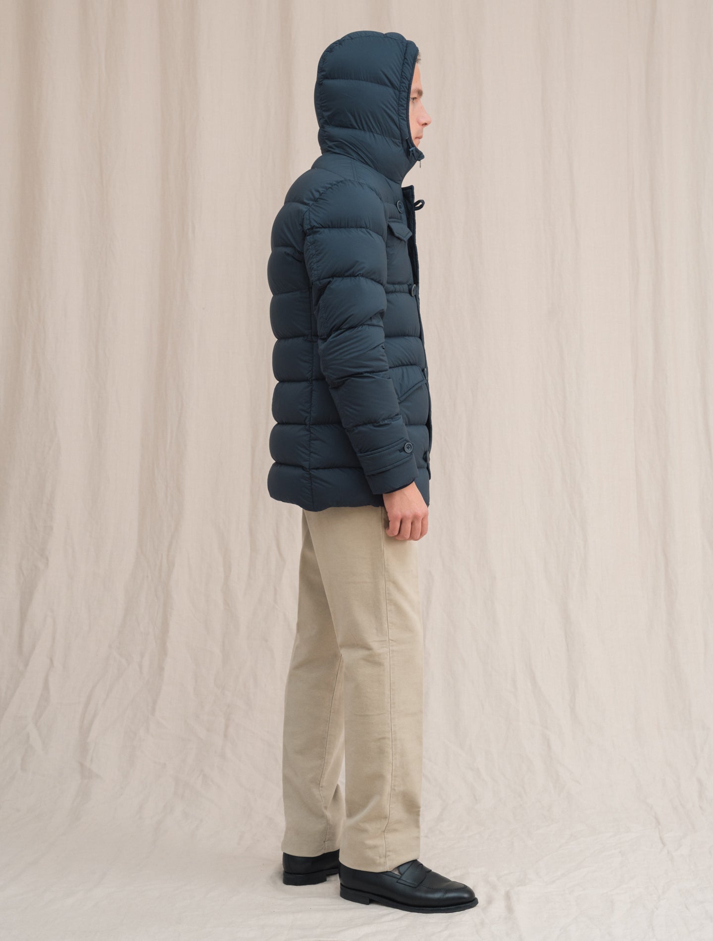 Down Padded Jacket Blue | Gabucci