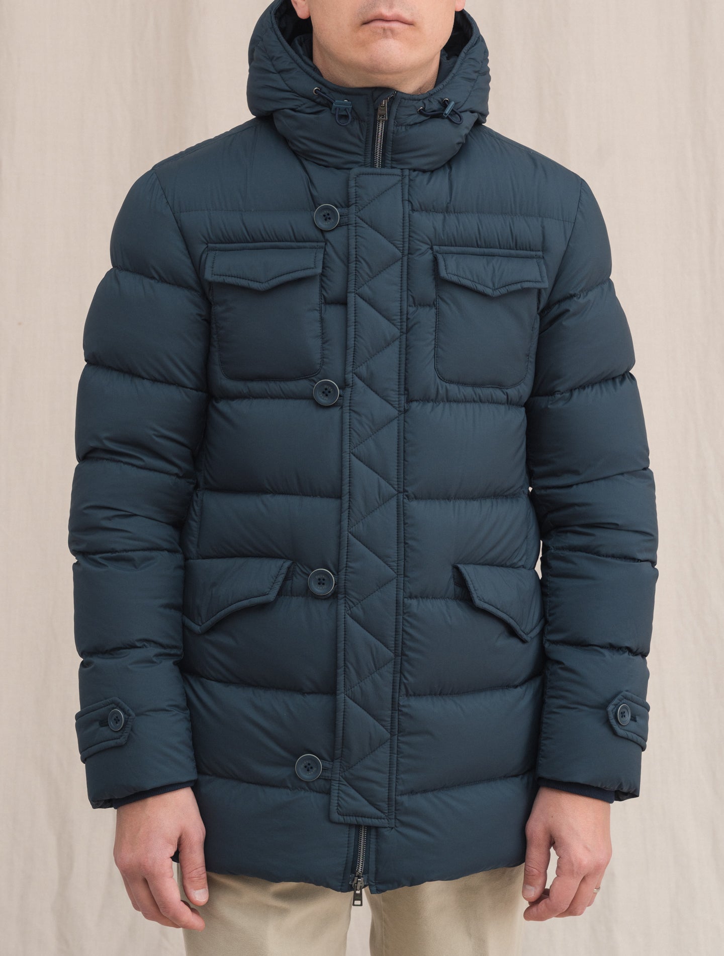 Down Padded Jacket Blue | Gabucci