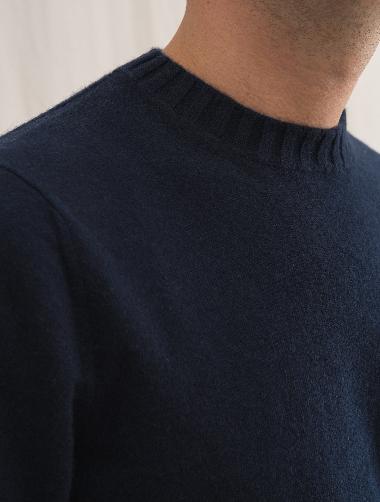 Duvet Cashmere Knitted Crewneck Navy Fioroni Knitwear 48