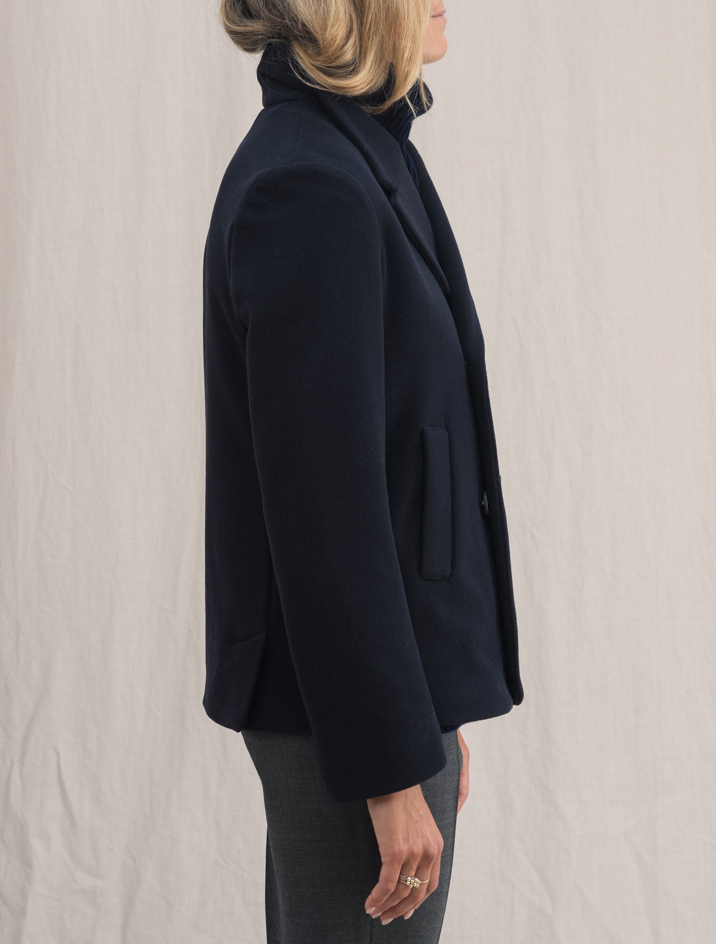 East Wool Peacoat Navy | Gabucci