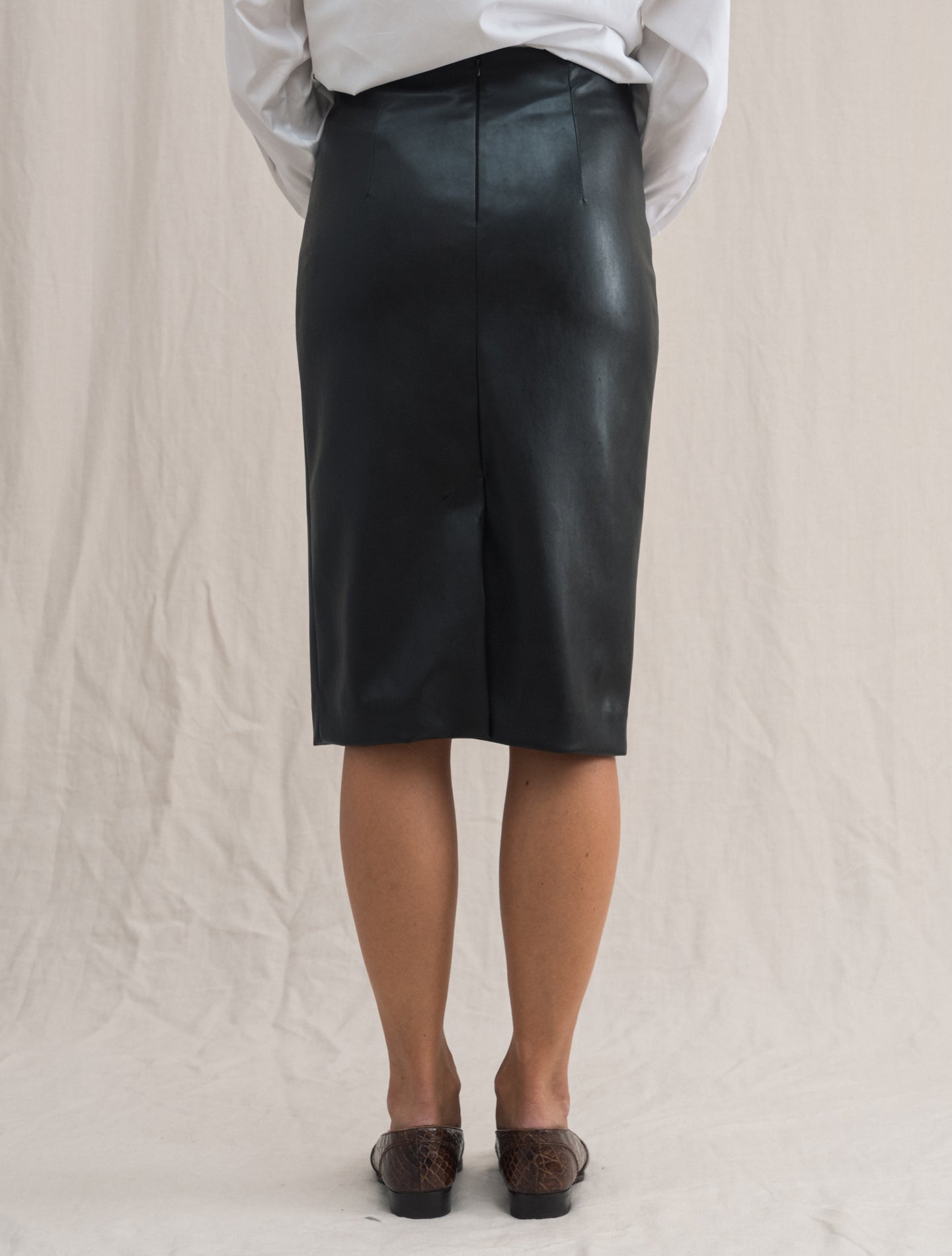 Eco Leather Skirt Black Lardini Skirts IT 38