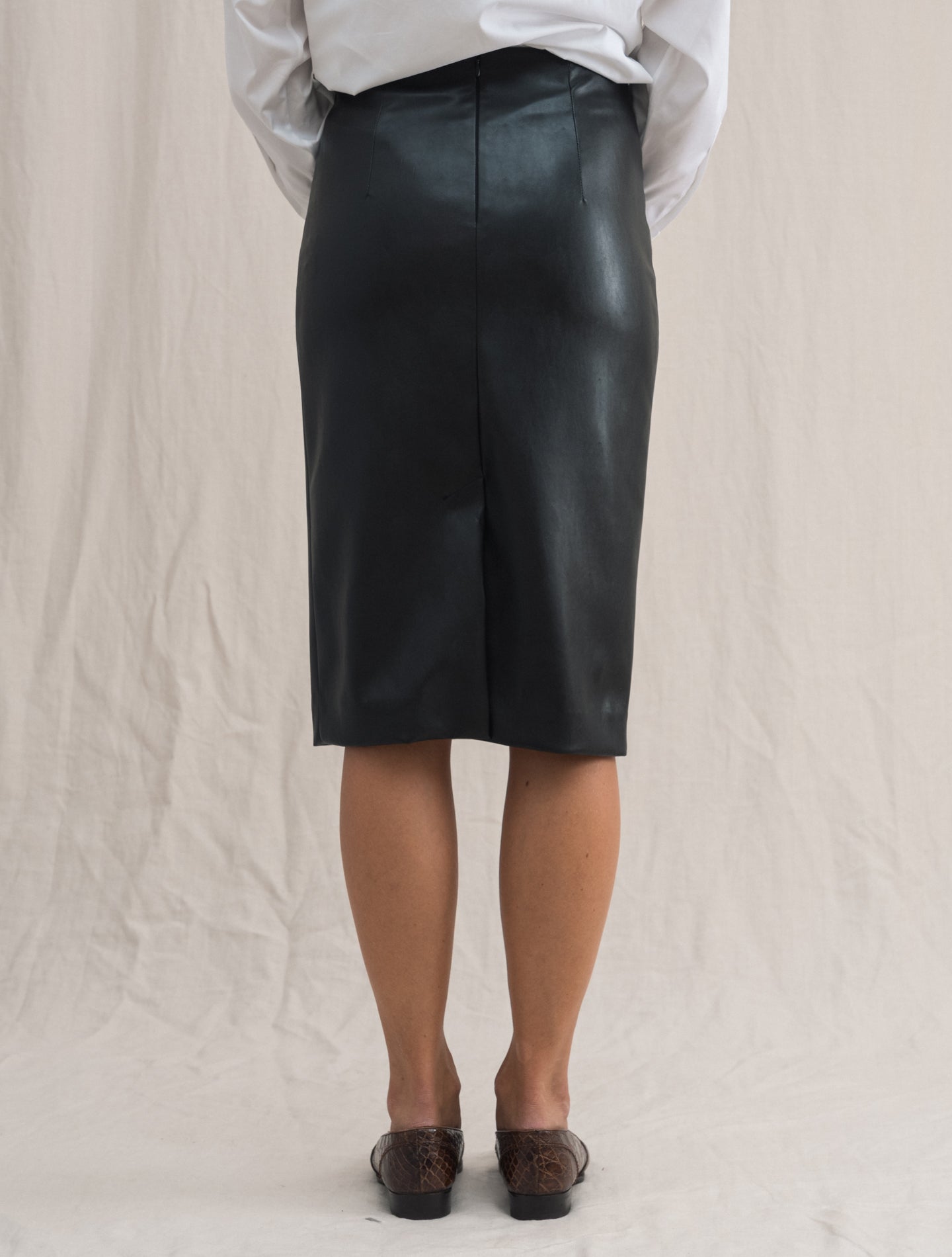 Eco Leather Skirt Black | Gabucci