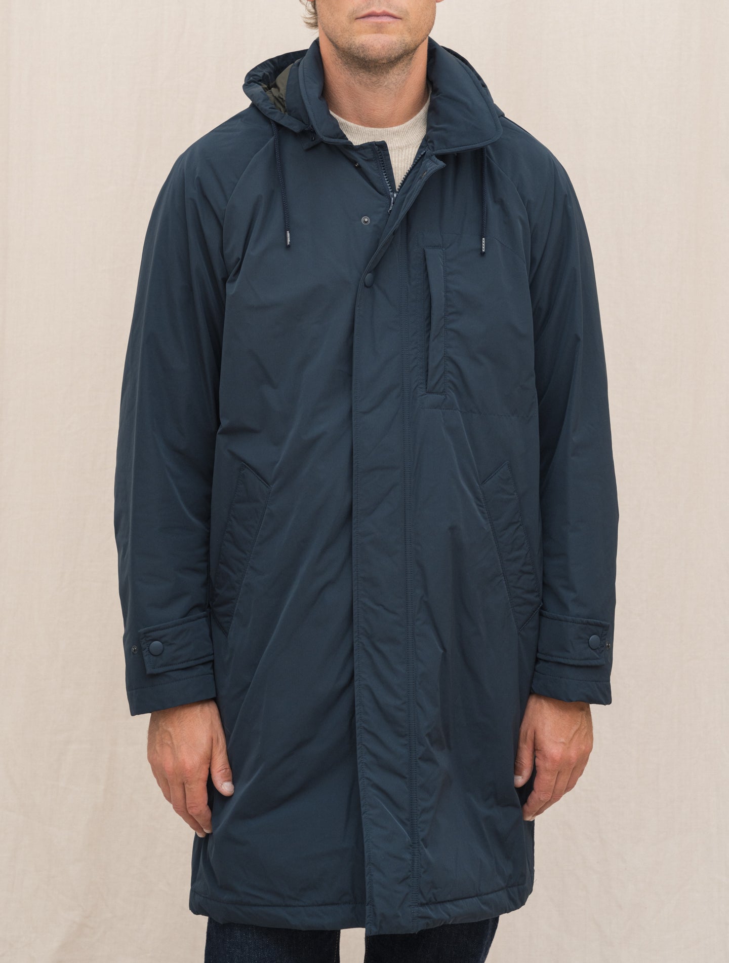 Edwin Padded Nylon Coat Navy Aspesi Outerwear Gabucci