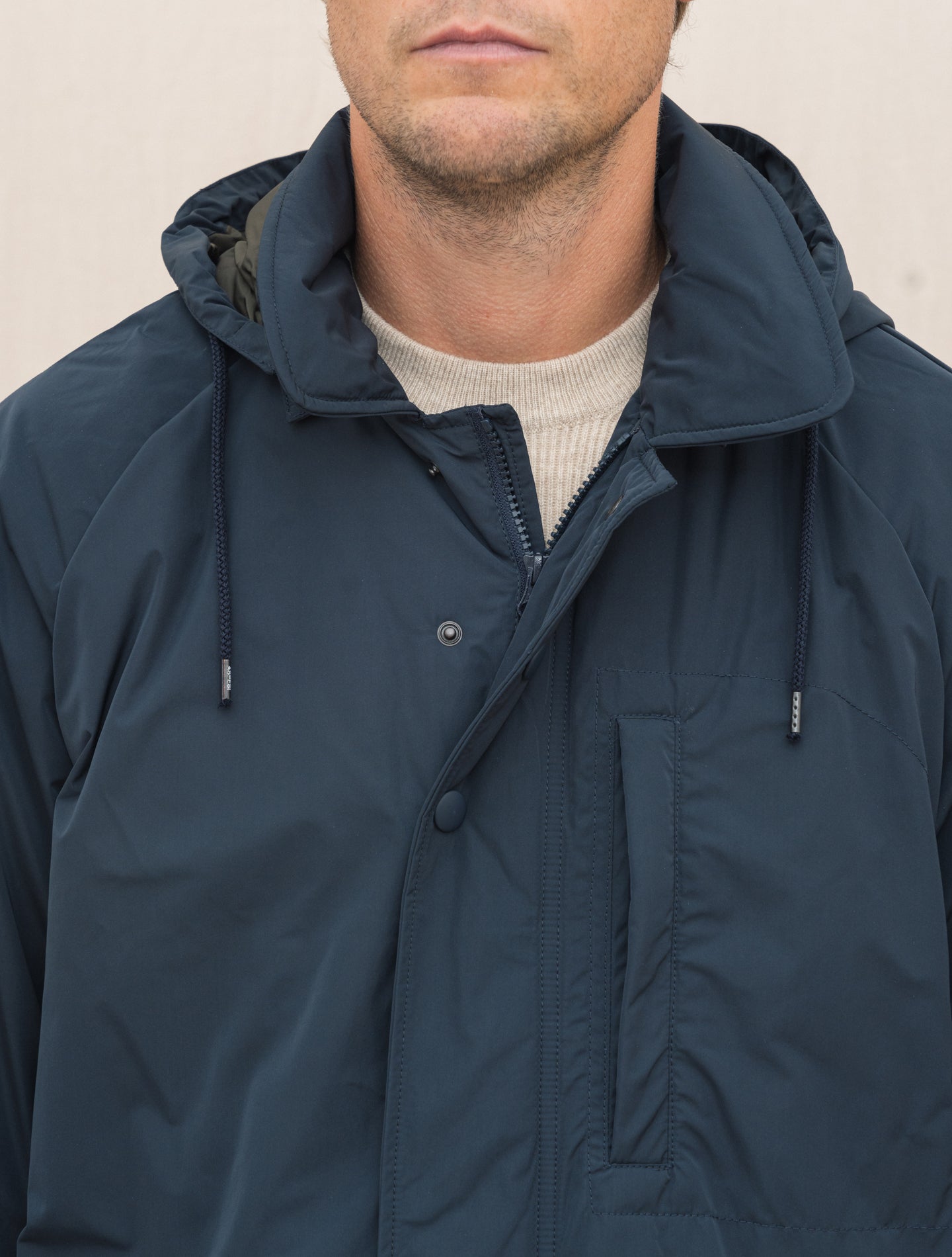 Edwin Padded Nylon Coat Navy Aspesi Outerwear Gabucci