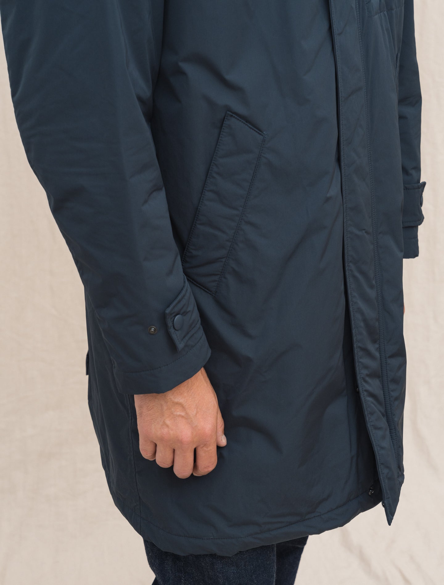 Edwin Padded Nylon Coat Navy Aspesi Outerwear S