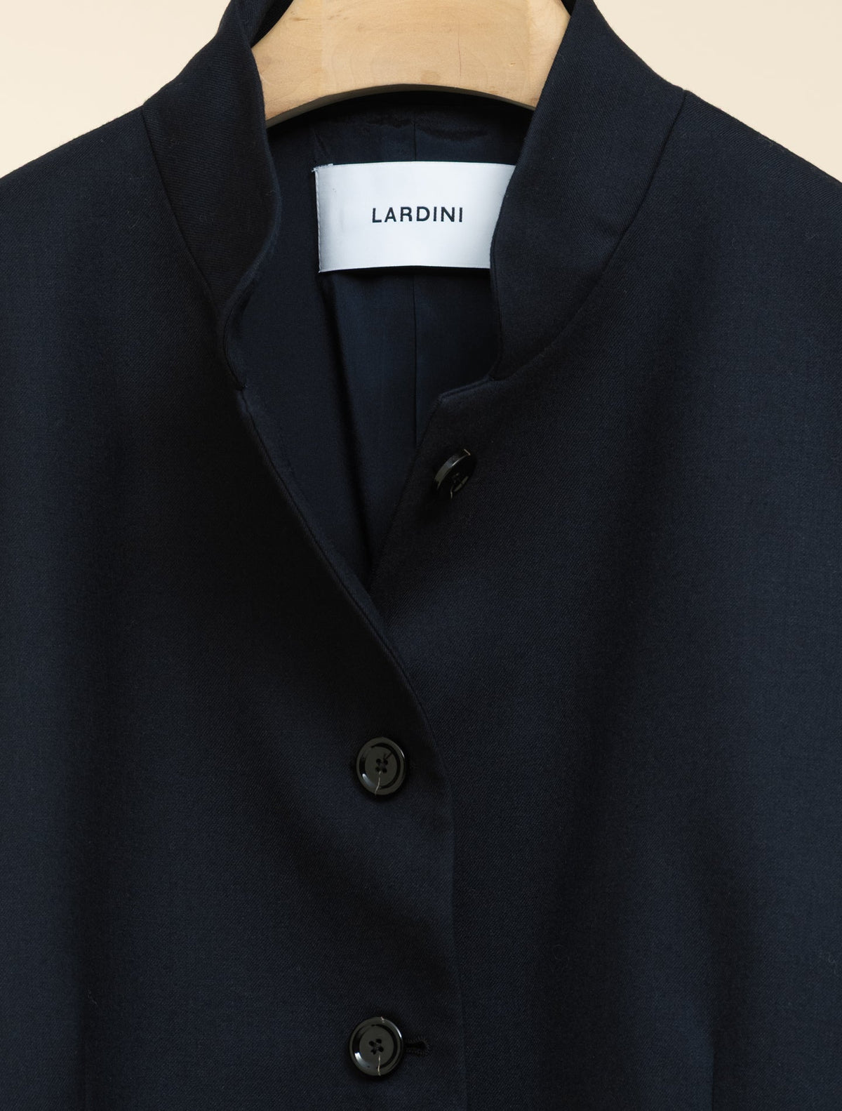 Enora Stand Collar Wool Jacket Navy Lardini Jackets IT 38