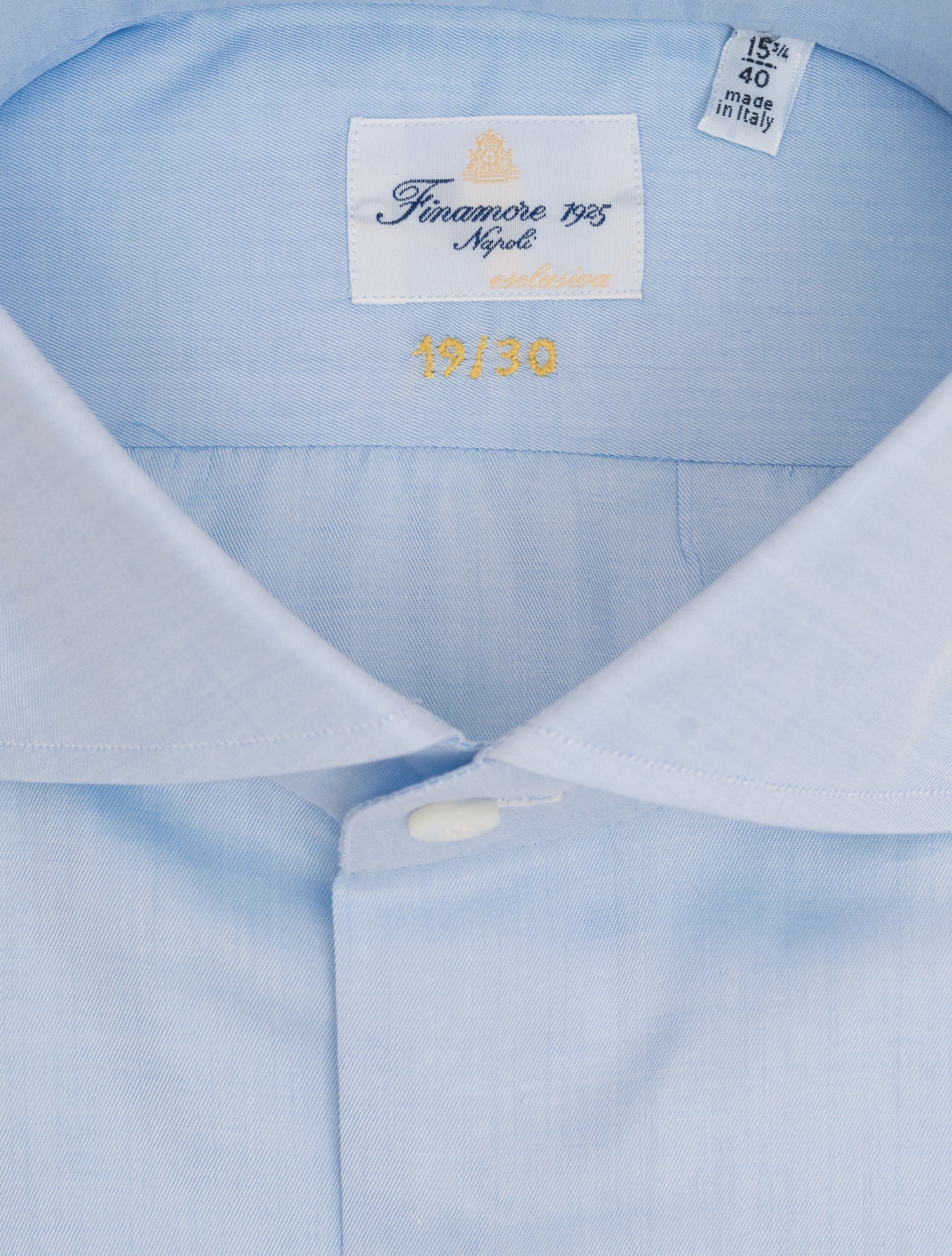 Esclusiva Eduardo Napoli Shirt - Gabucci 30 Light Blue Finamore Shirts 38