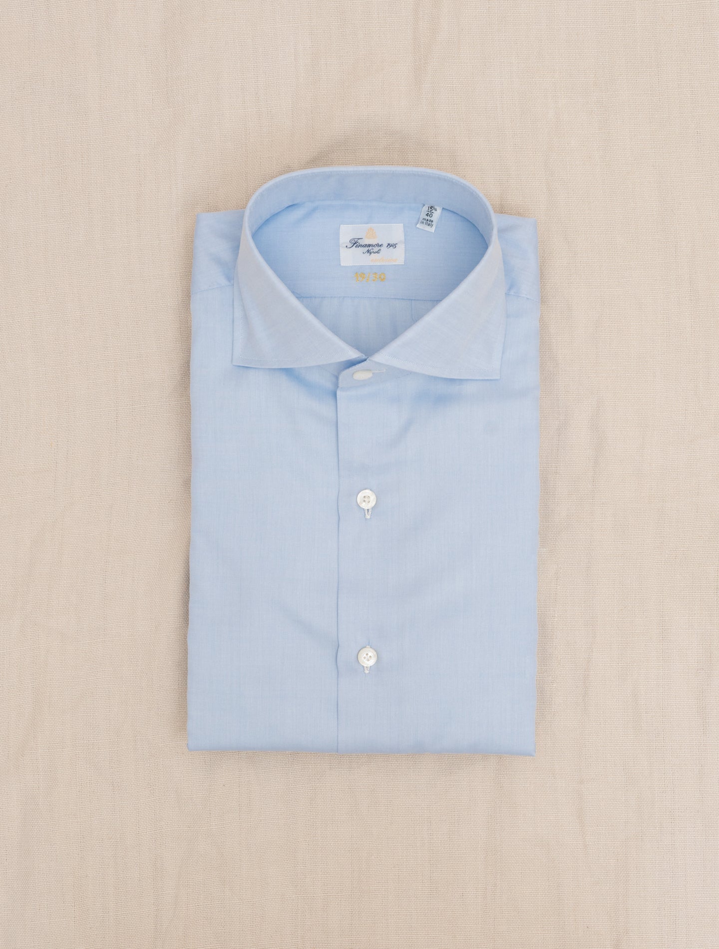 Esclusiva Eduardo Napoli Shirt - Gabucci 30 Light Blue Finamore Shirts 38