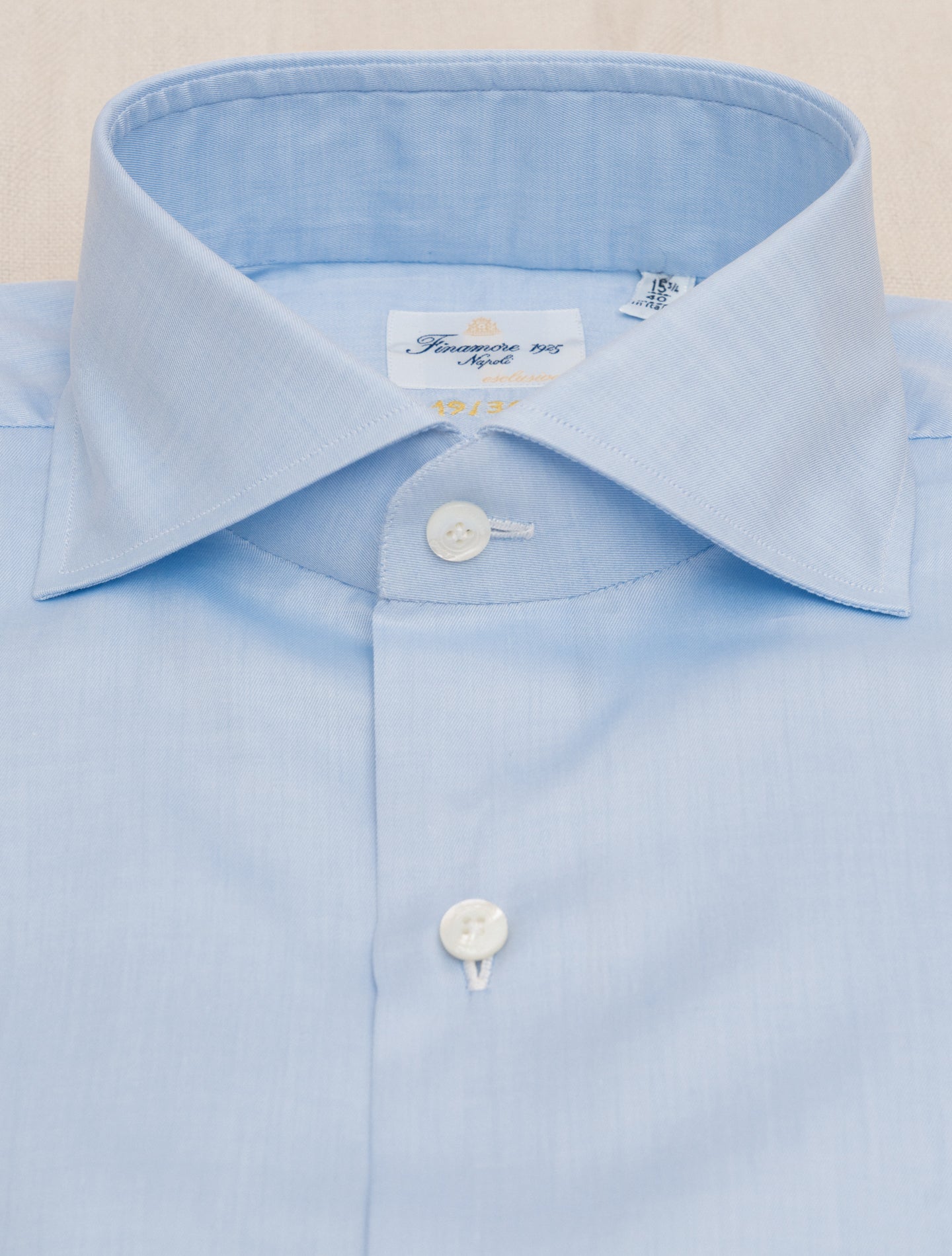 Esclusiva Eduardo Napoli Shirt - Gabucci 30 Light Blue Finamore Shirts 38