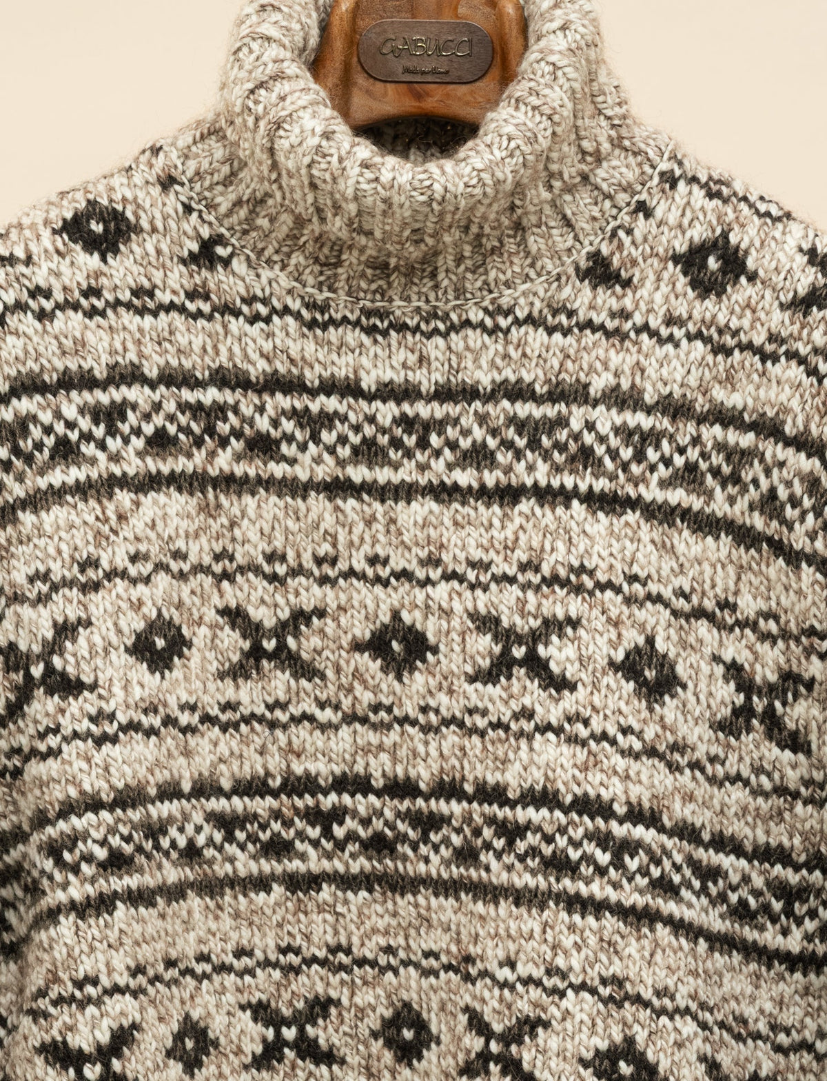 Fair Isle Wool-Blend Rollneck Jumper Cream/Brown Multi RRL Knitwear M