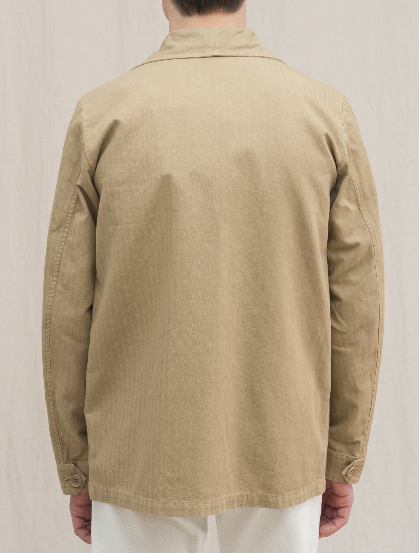 Fandango HBT Cotton Linen Jacket Beige Aspesi Jackets S