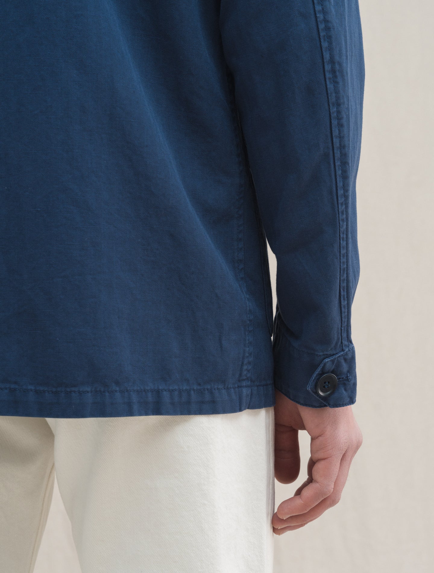 Fandango HBT Cotton Linen Jacket Blue Aspesi Jackets S