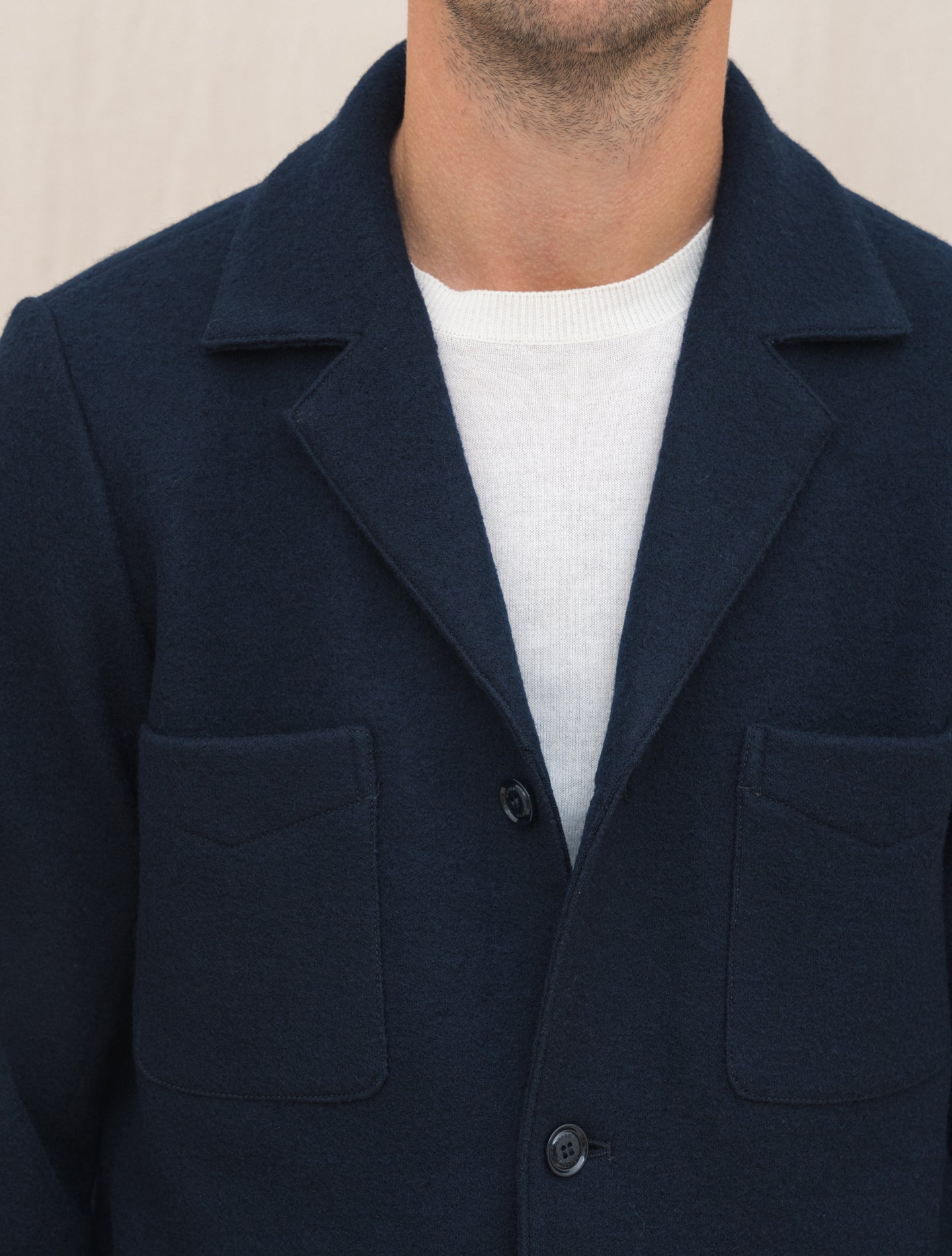 Fandango Wint Boiled Wool Jacket Navy Aspesi Gabucci