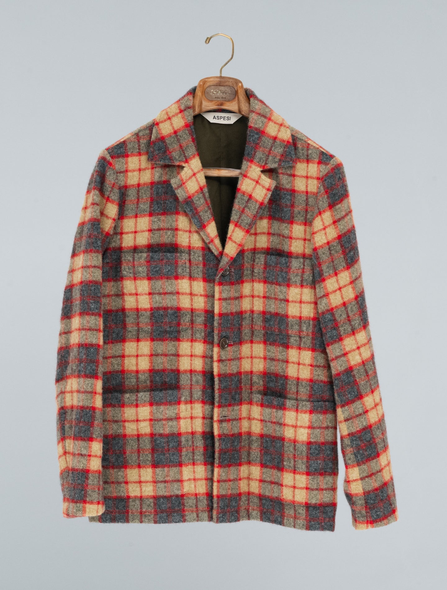 Fandango Wint Shetland Wool Shirt - Jacket Rosso Aspesi Outerwear S