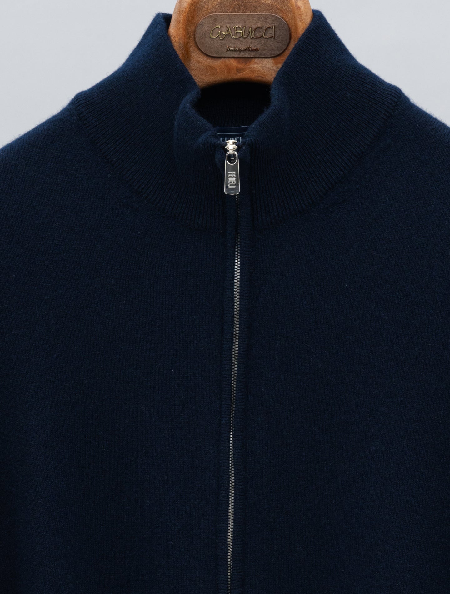 Favonio Cashmere Full Zip Navy Fedeli Knitwear 48