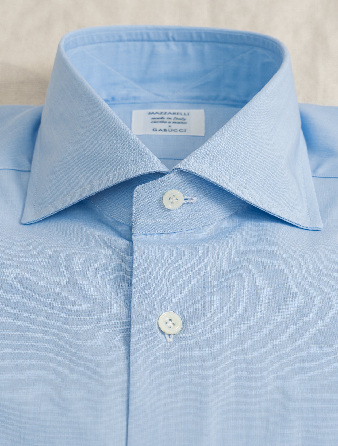 Fil á Fil Cut Away Shirt Blue | Gabucci