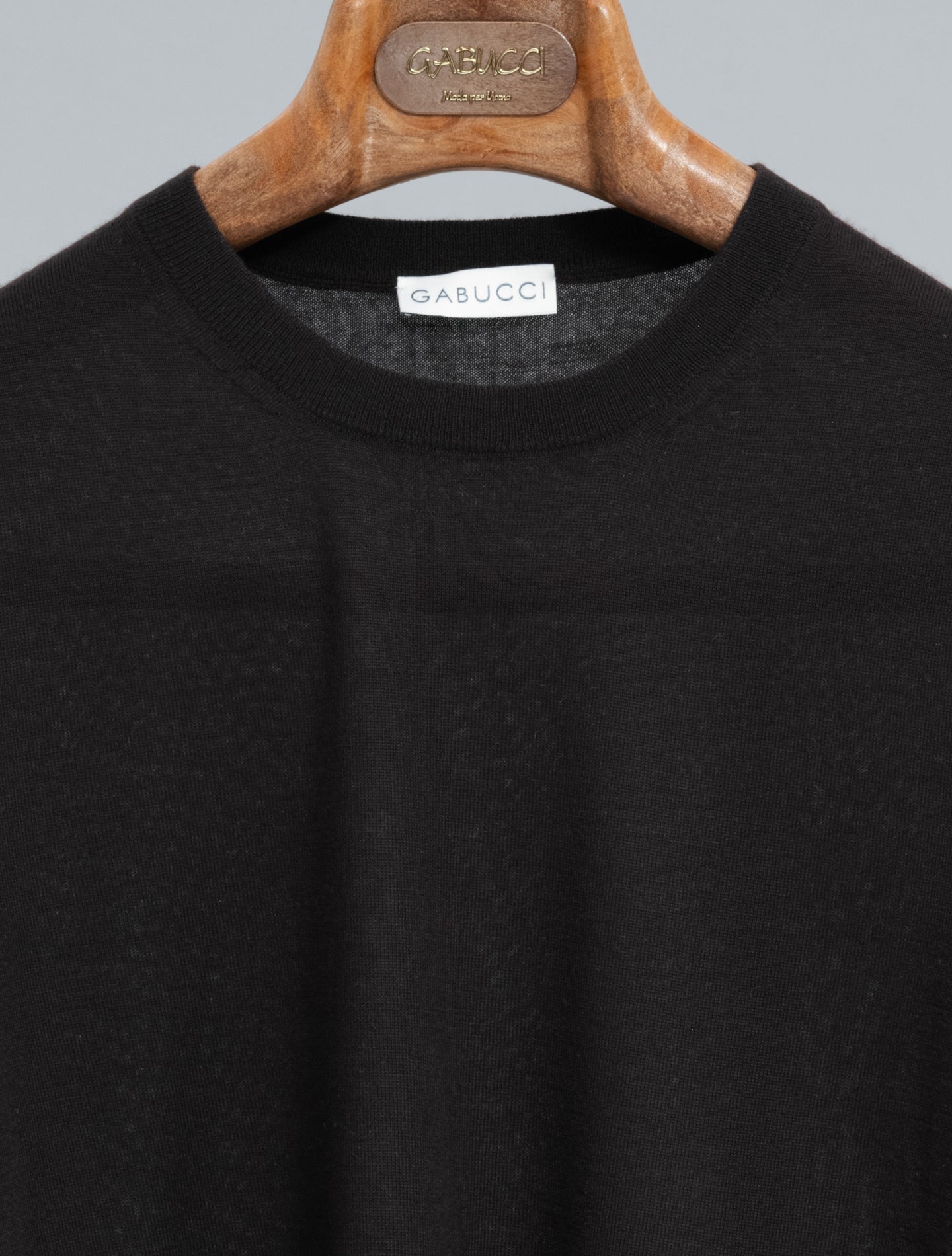 Fine Knitted Cashmere Crewneck Dark Brown Gabucci Knitwear 48