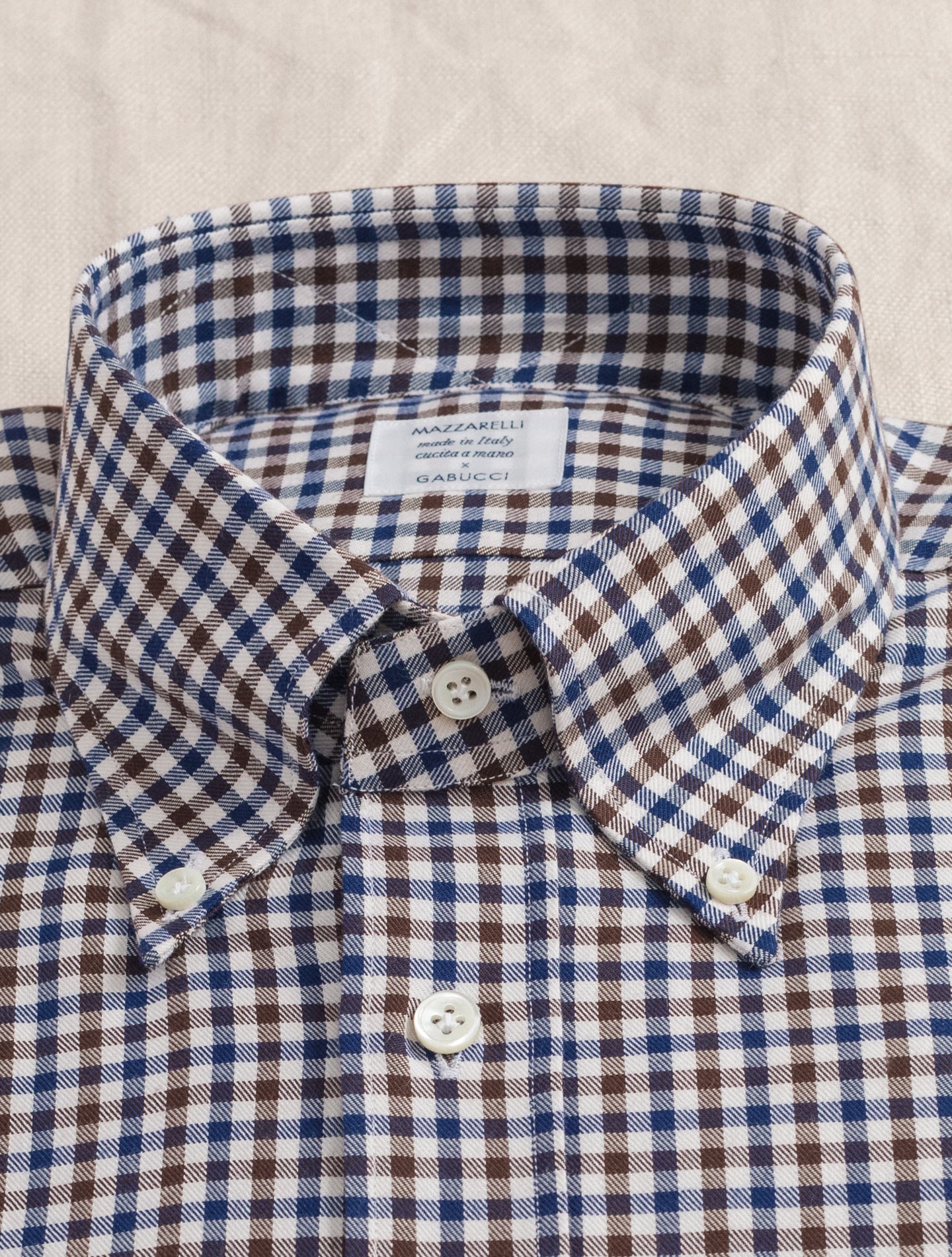 Flannel Button Down Shirt Brown | Gabucci