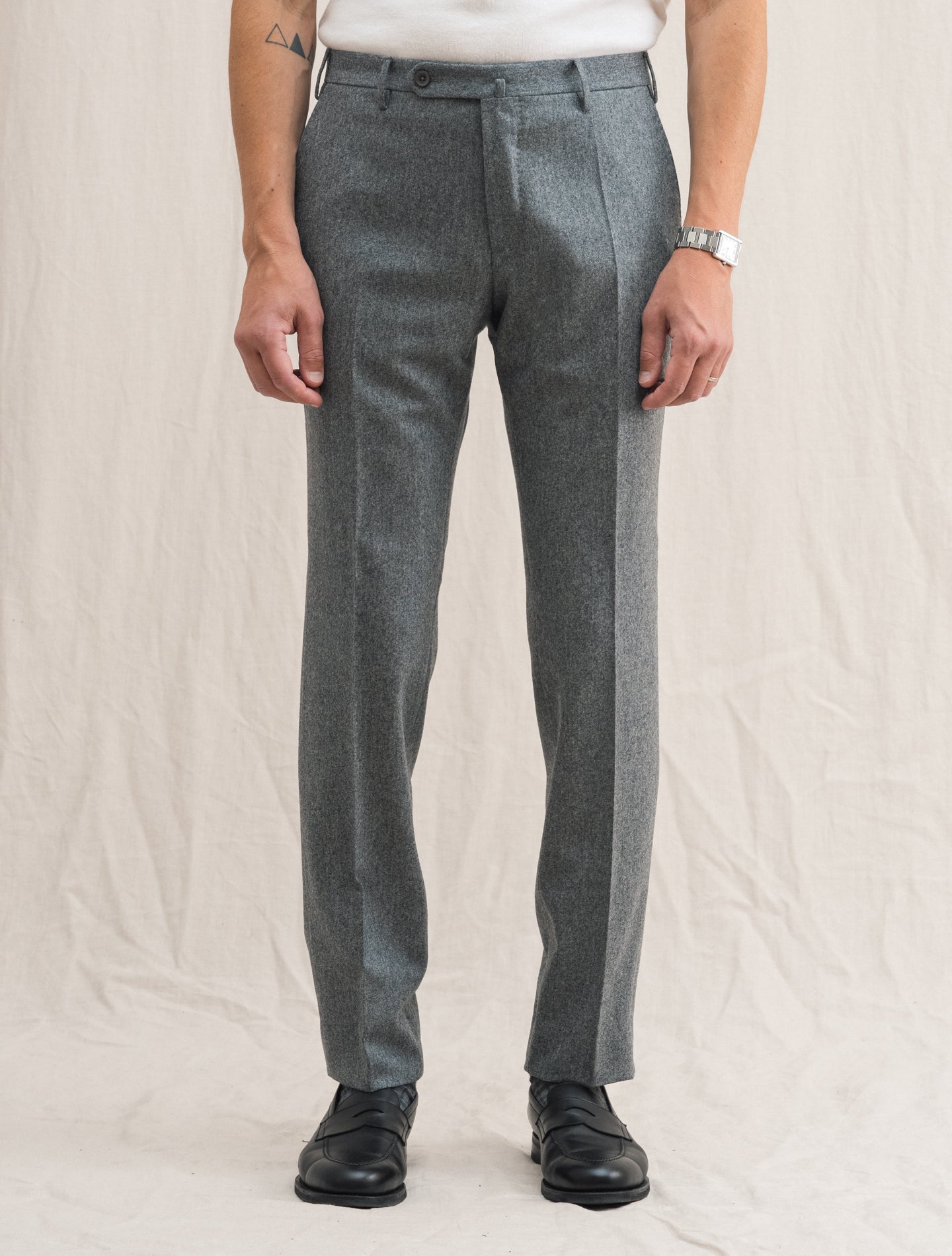 Flannel Regular Fit Trousers Grey Incotex Trousers 46