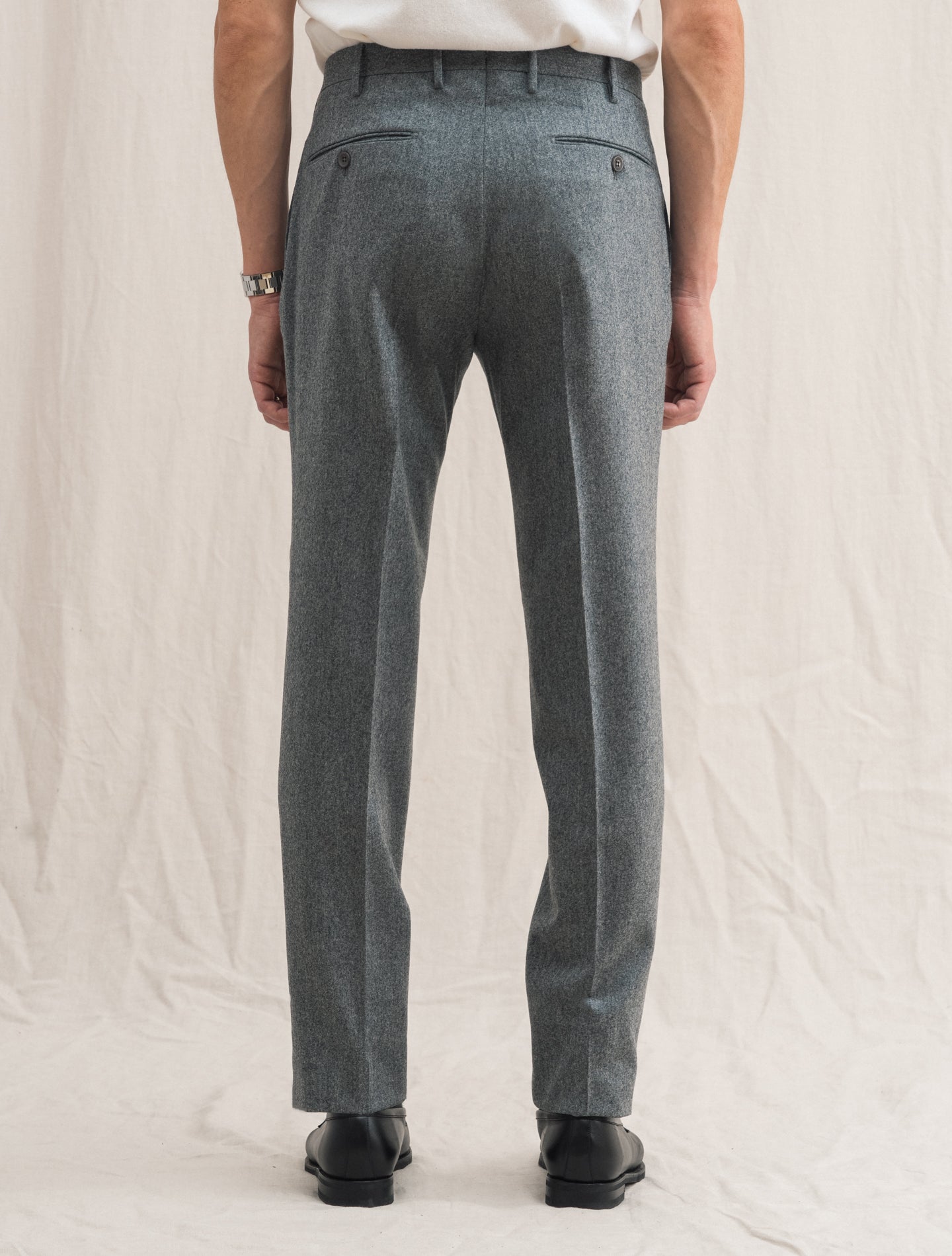 Flannel Regular Fit Trousers Grey Incotex Trousers 46