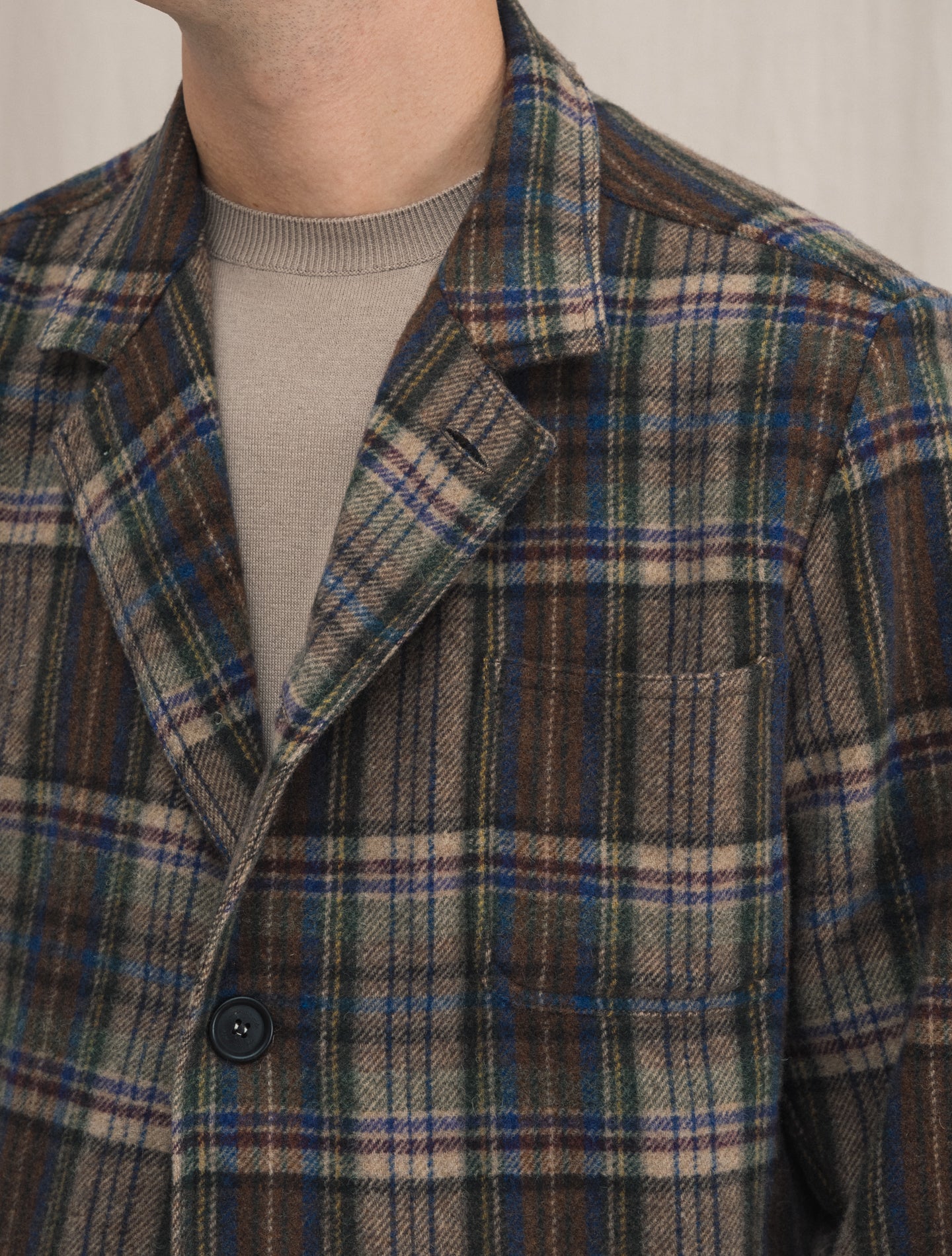 Florida Checked Shirt Jacket Brown checked | Gabucci