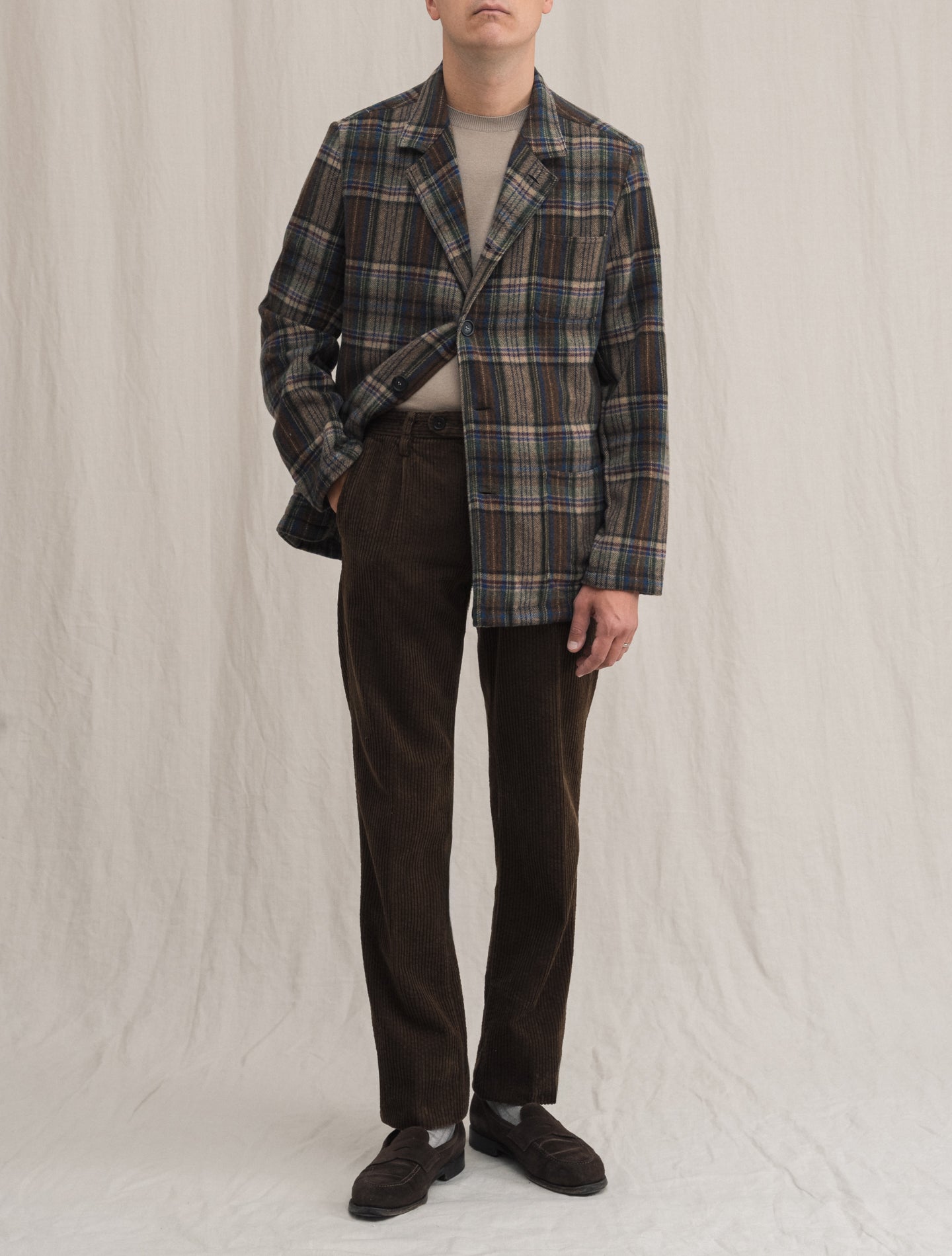 Florida Checked Shirt Jacket Brown checked | Gabucci