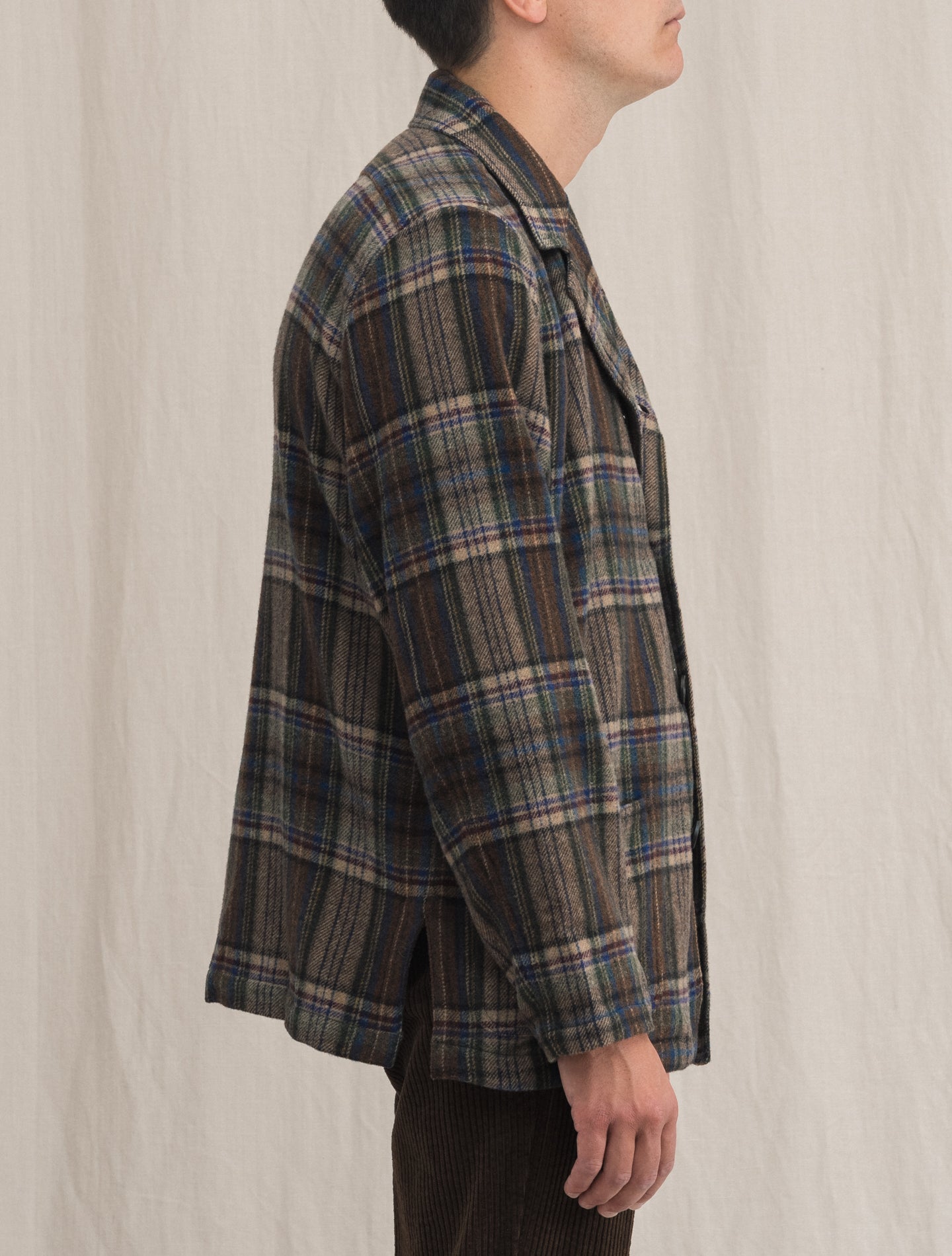 Florida Checked Shirt Jacket Brown checked | Gabucci