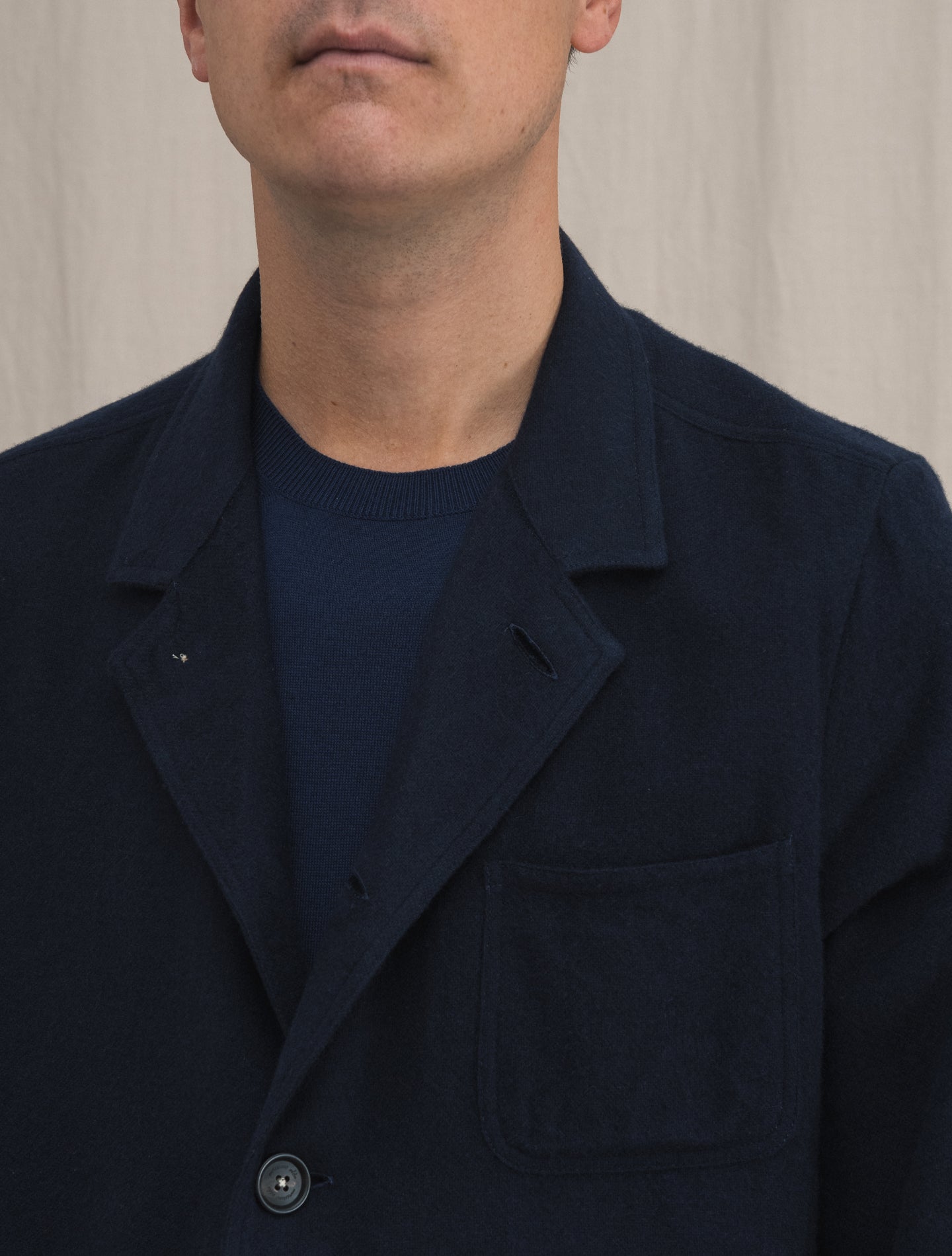 Florida Cotton Cashmere Shirt Jacket Navy | Gabucci