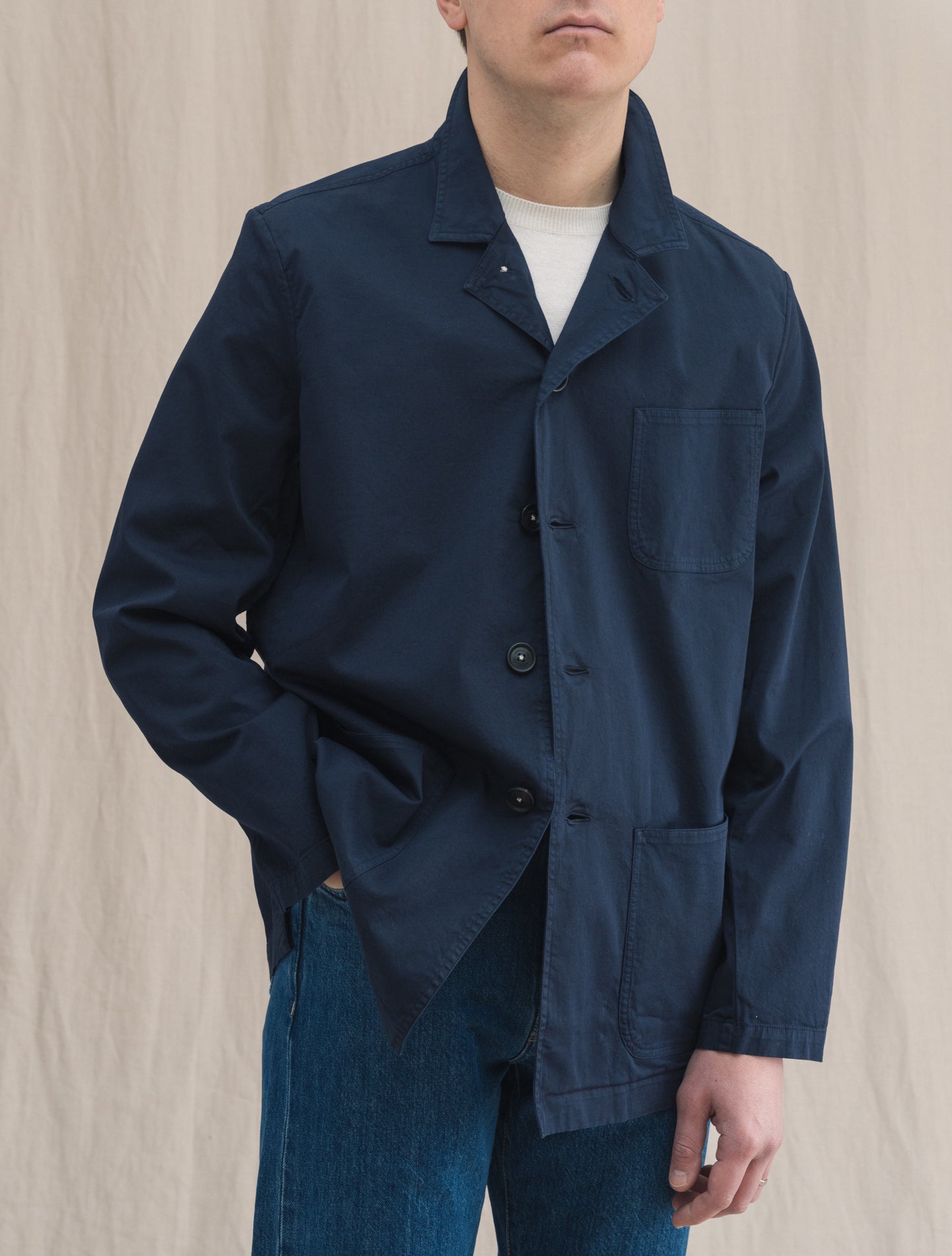Florida Cotton Shirt Jacket Navy Massimo Alba Outerwear S