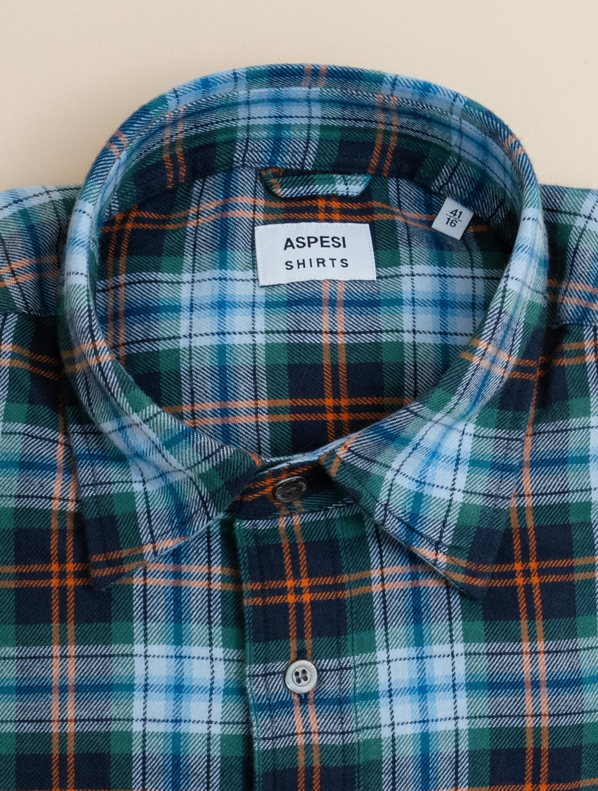 Fred Cotton Checked Shirt Sky Blue Aspesi Shirts 39