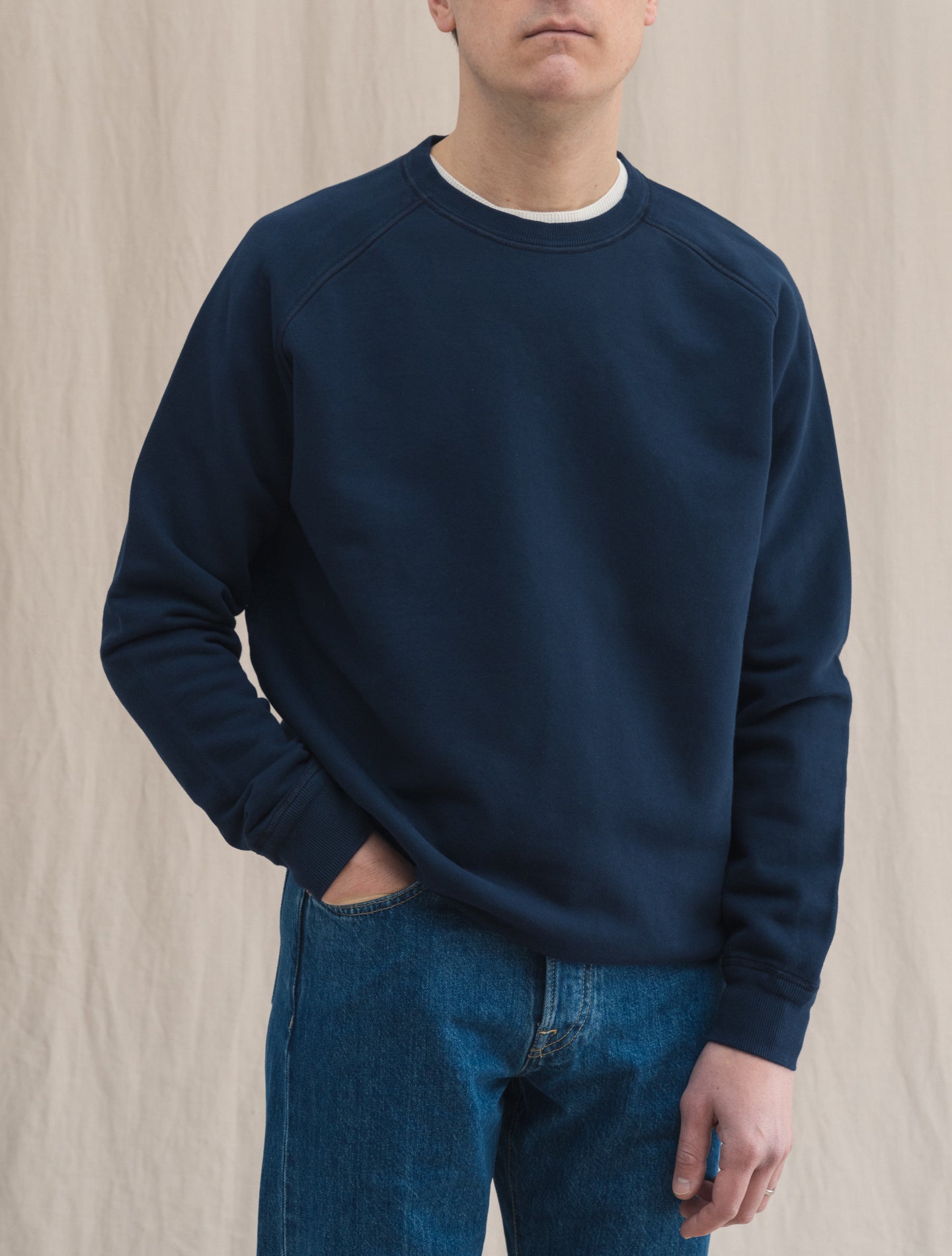 Freesport Cotton Raglan Sweater Navy Massimo Alba Knitwear XS