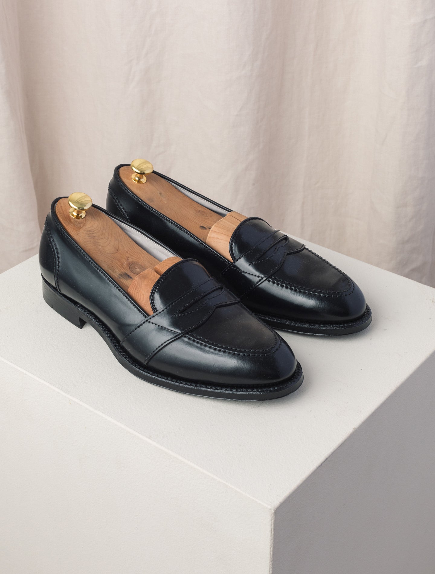 Full Strap Cordovan Loafer Black Alden Loafers US 6,5