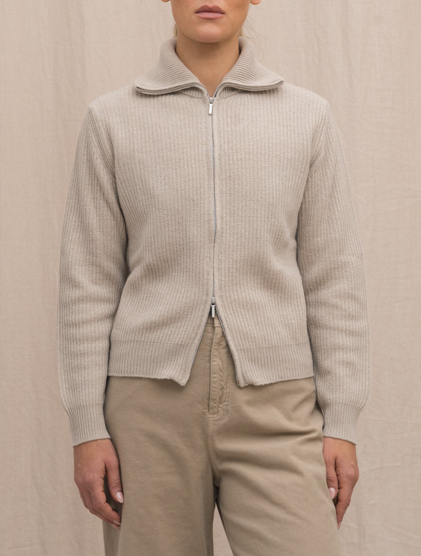 Full Zip Ribb Cardigan Morgano Knitwear IT 40