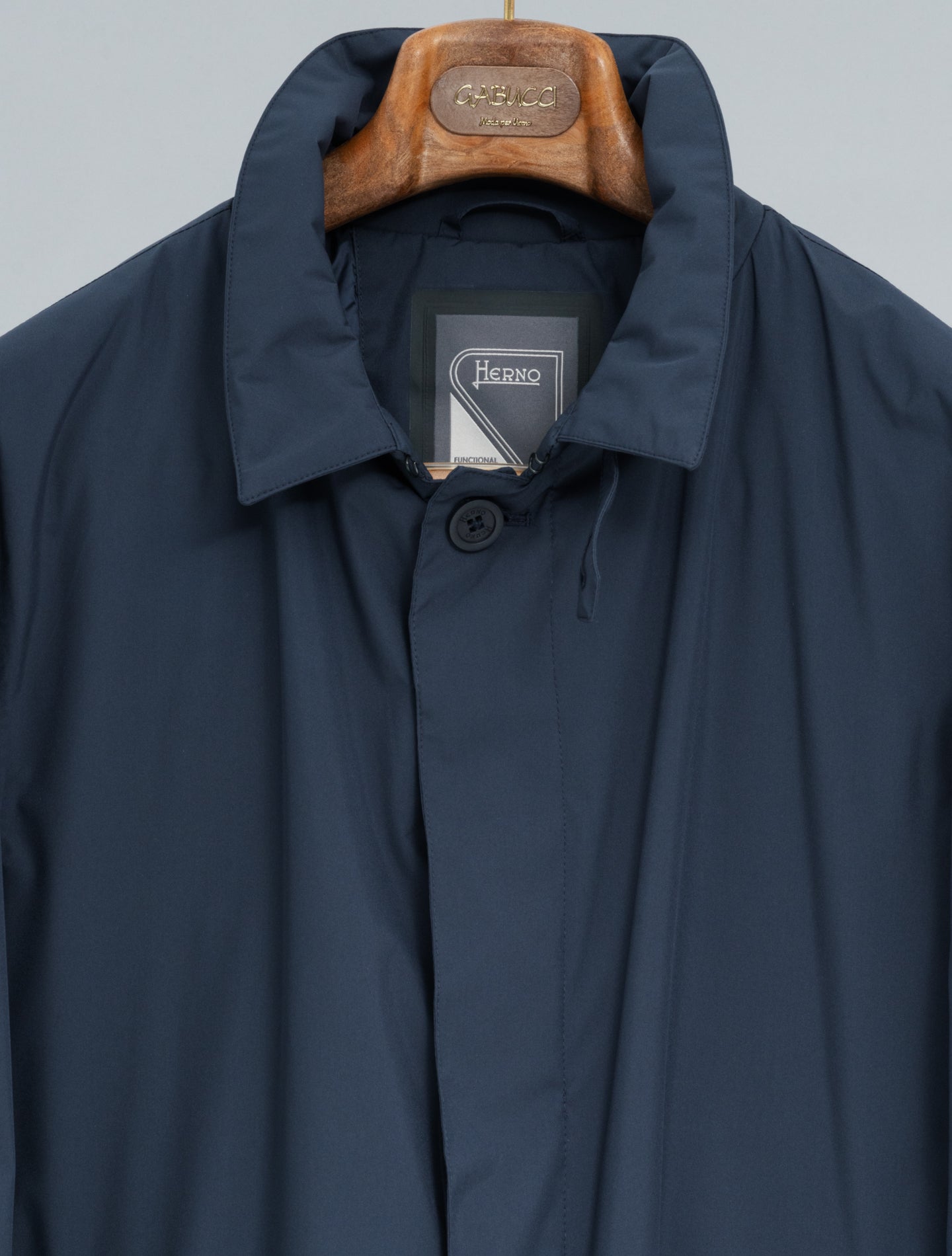 Functional Dun Padded Coat Navy Herno Outerwear 48
