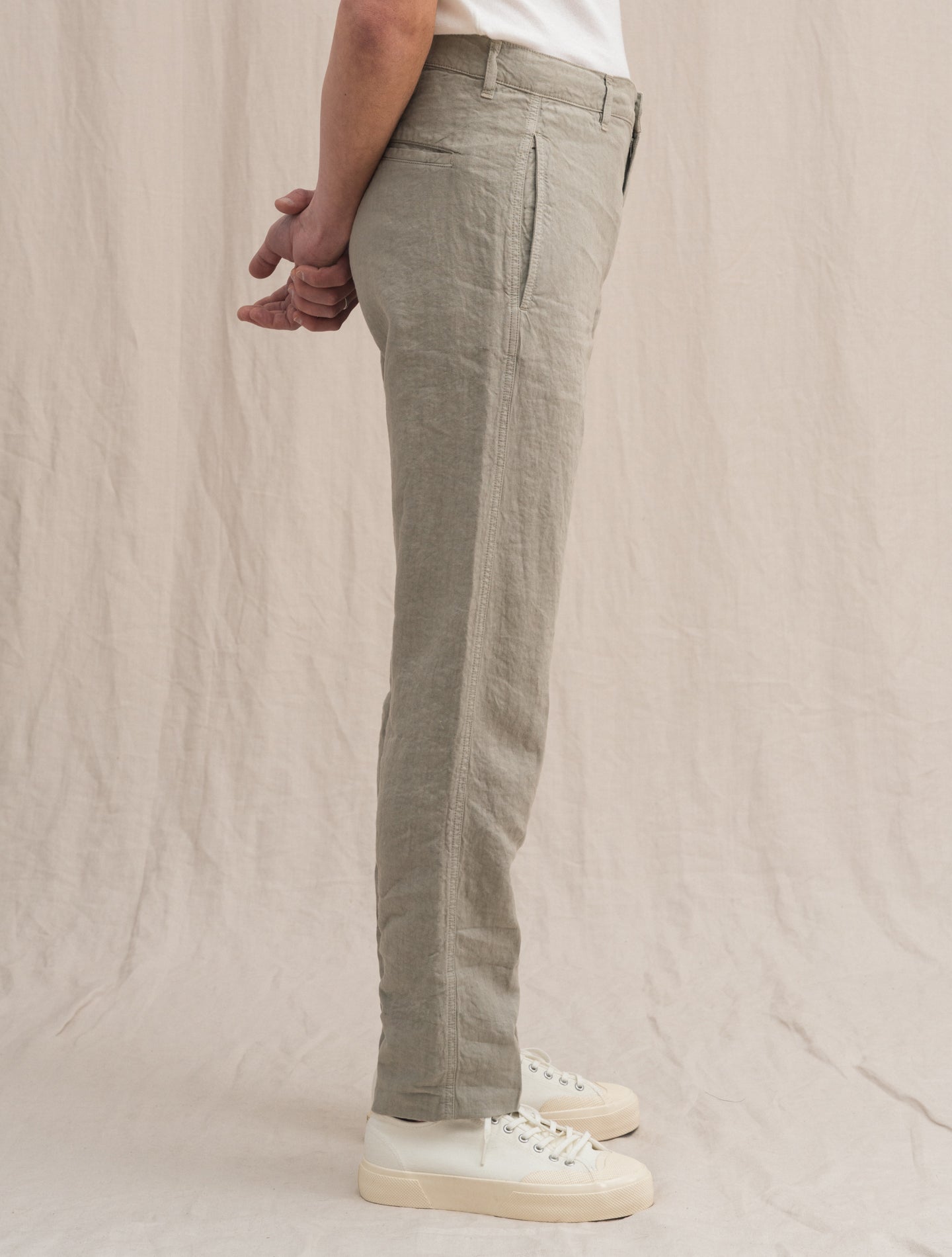Funzionale Linen Trouser Khaki Aspesi Trousers 46