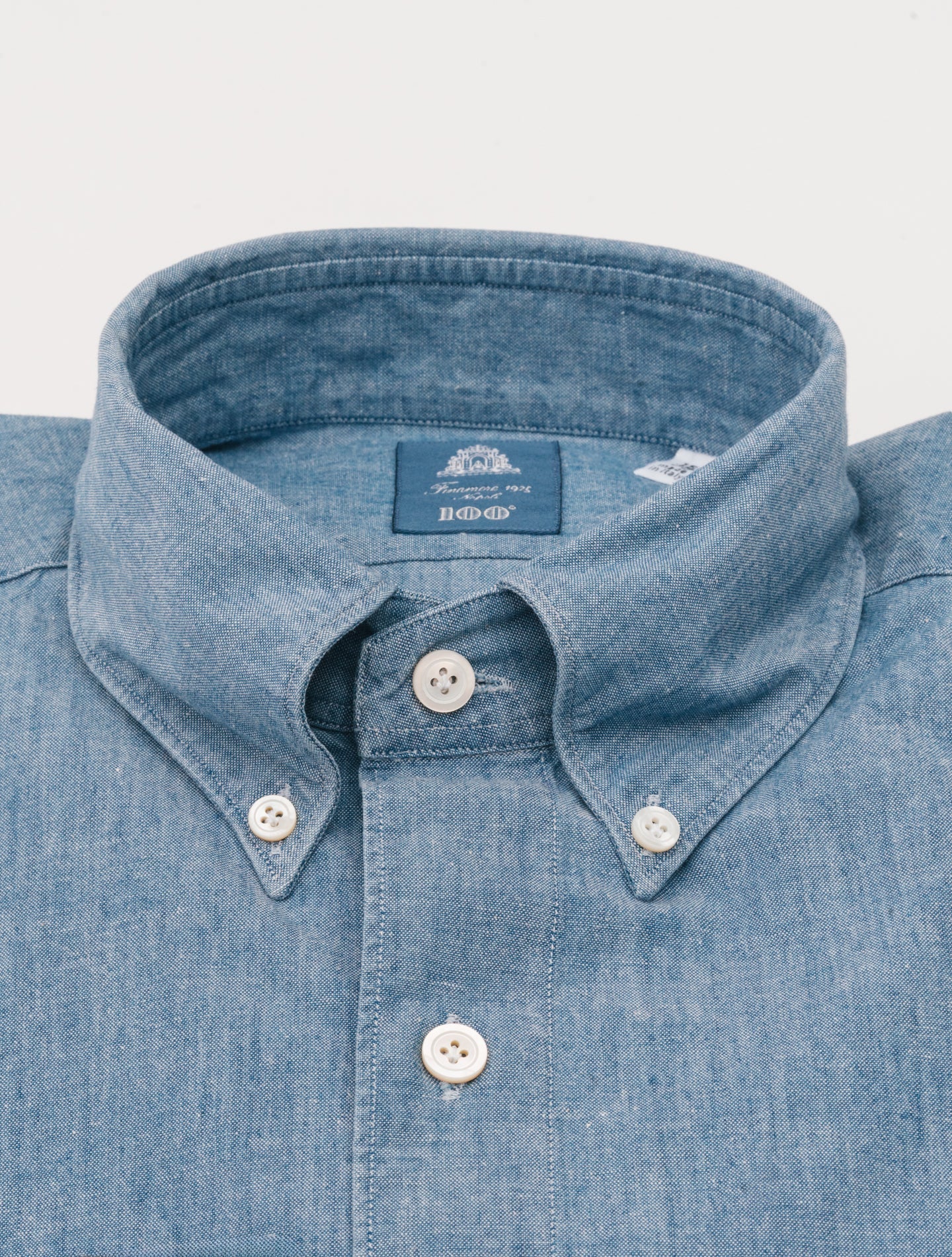 Gaeta Leonardo Chambray Shirt Blue Finamore Shirts 39