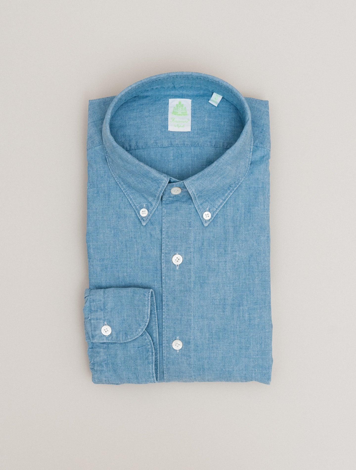 Gaeta Leonardo Chambray Shirt Blue Finamore Shirts 39