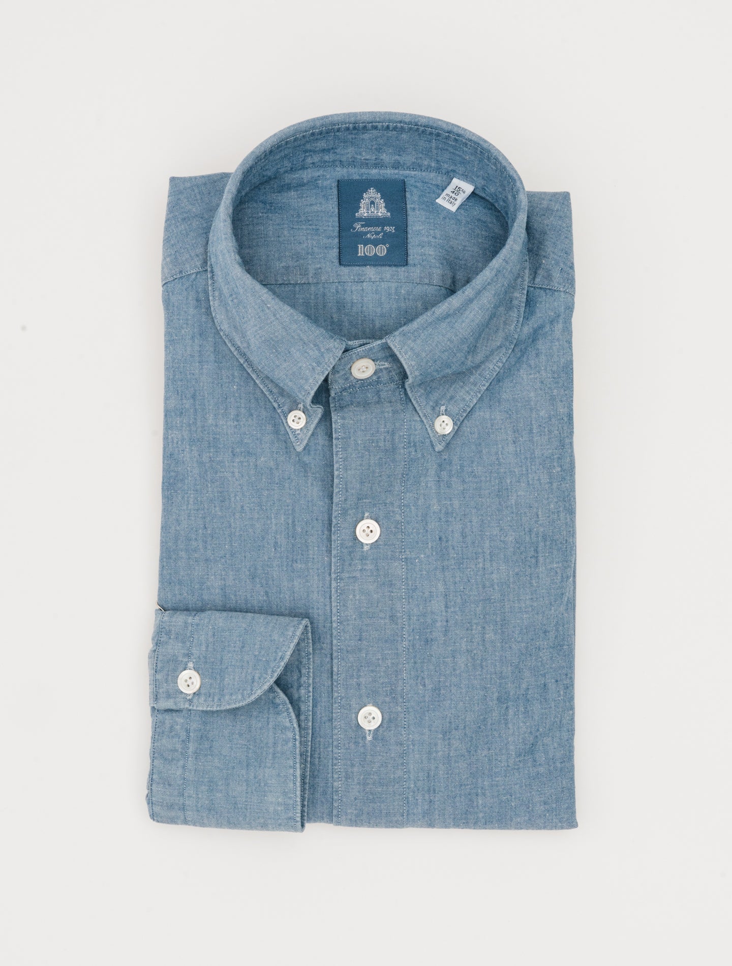 Gaeta Leonardo Chambray Shirt Blue Finamore Shirts 39