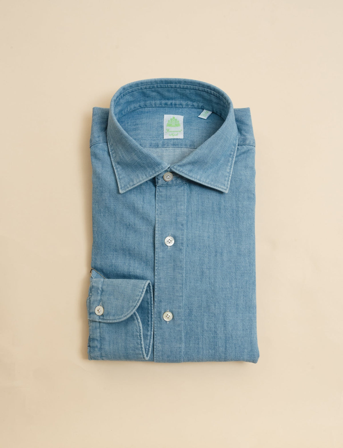 Gaeta Luigi Denim shirt Light Blue Finamore Shirts 39