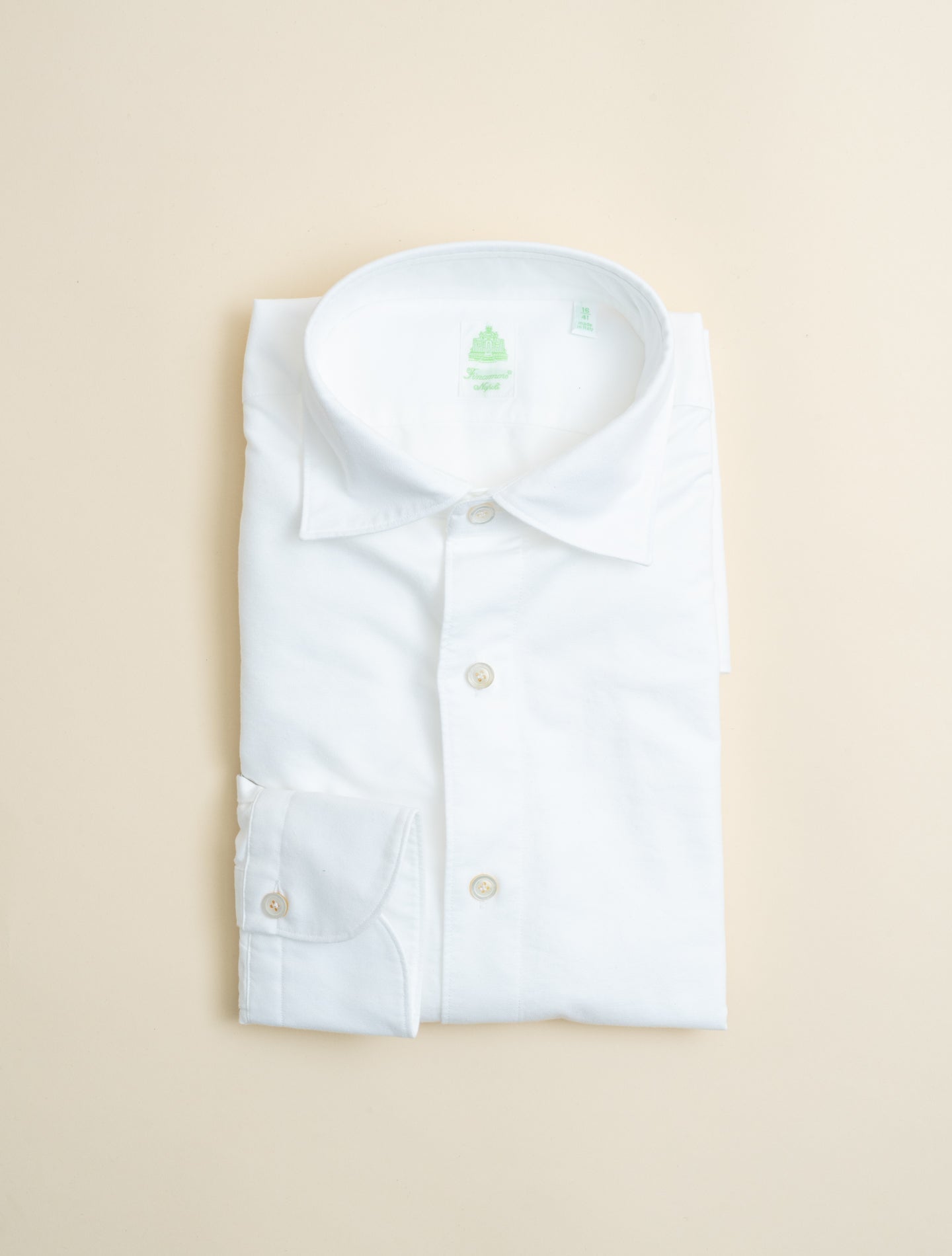 Gaeta Luigi Soft Oxford Shirt White Finamore Shirts 39