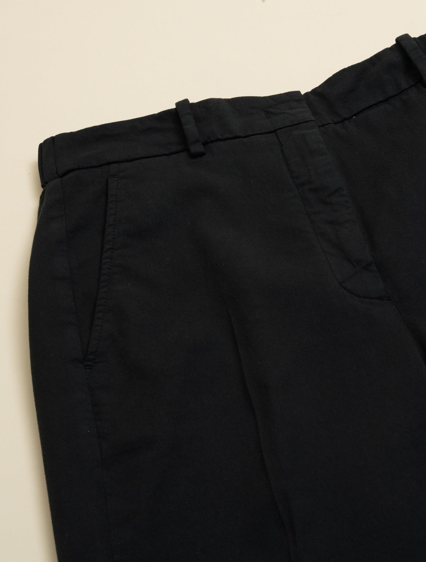 Galene Soft Cotton Twill Trousers Black Slowear Trousers IT 38